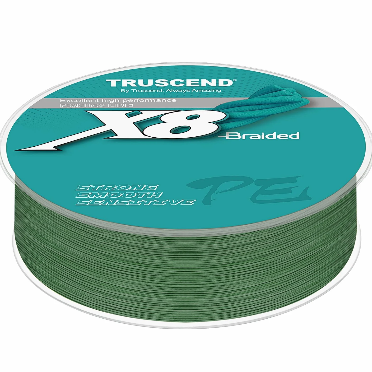 TRUSCEND Ligne de Pêche Tressée X8, Fil PE Ultra Fin, Résistant et Durable pour Lancer Parfait
