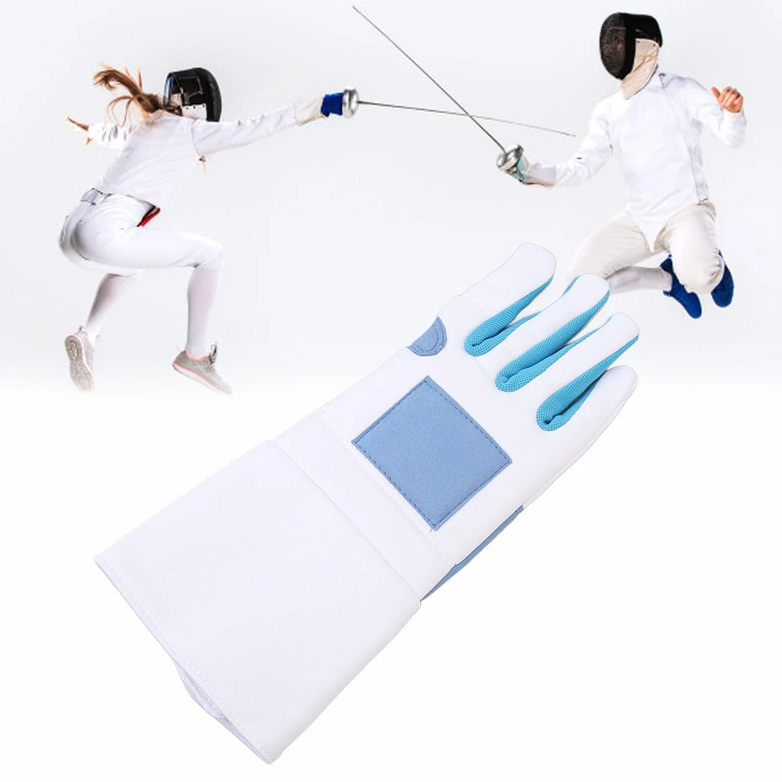 Gants D'escrime Main Droite Tissu Tricoté Antidérapant pour Épée Feuille Sabre