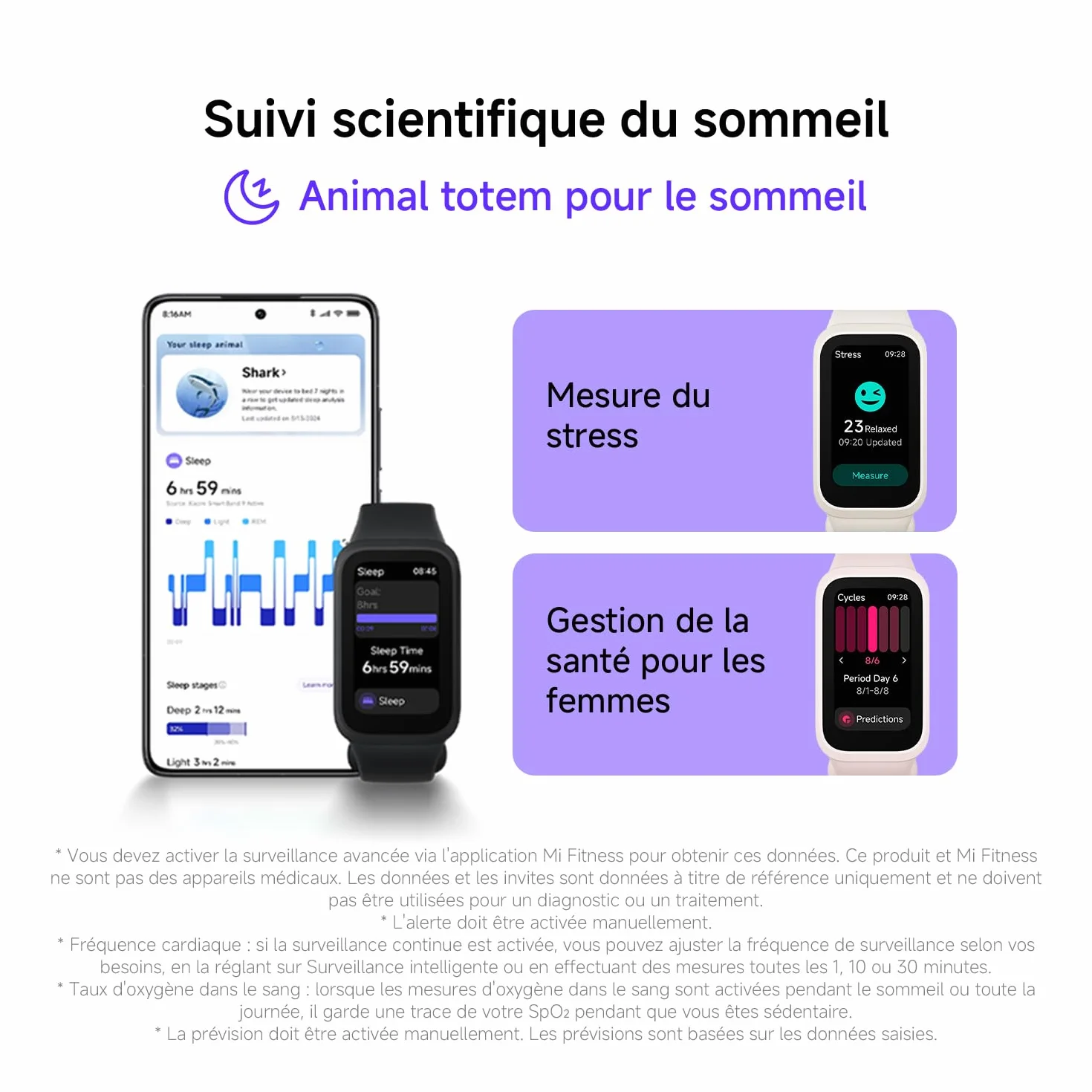 XIAOMI Smart Band 9 Active Bracelet Connecté Sport Montre TFT 37mm 60 Hz 18 Jours 5 ATM Noir