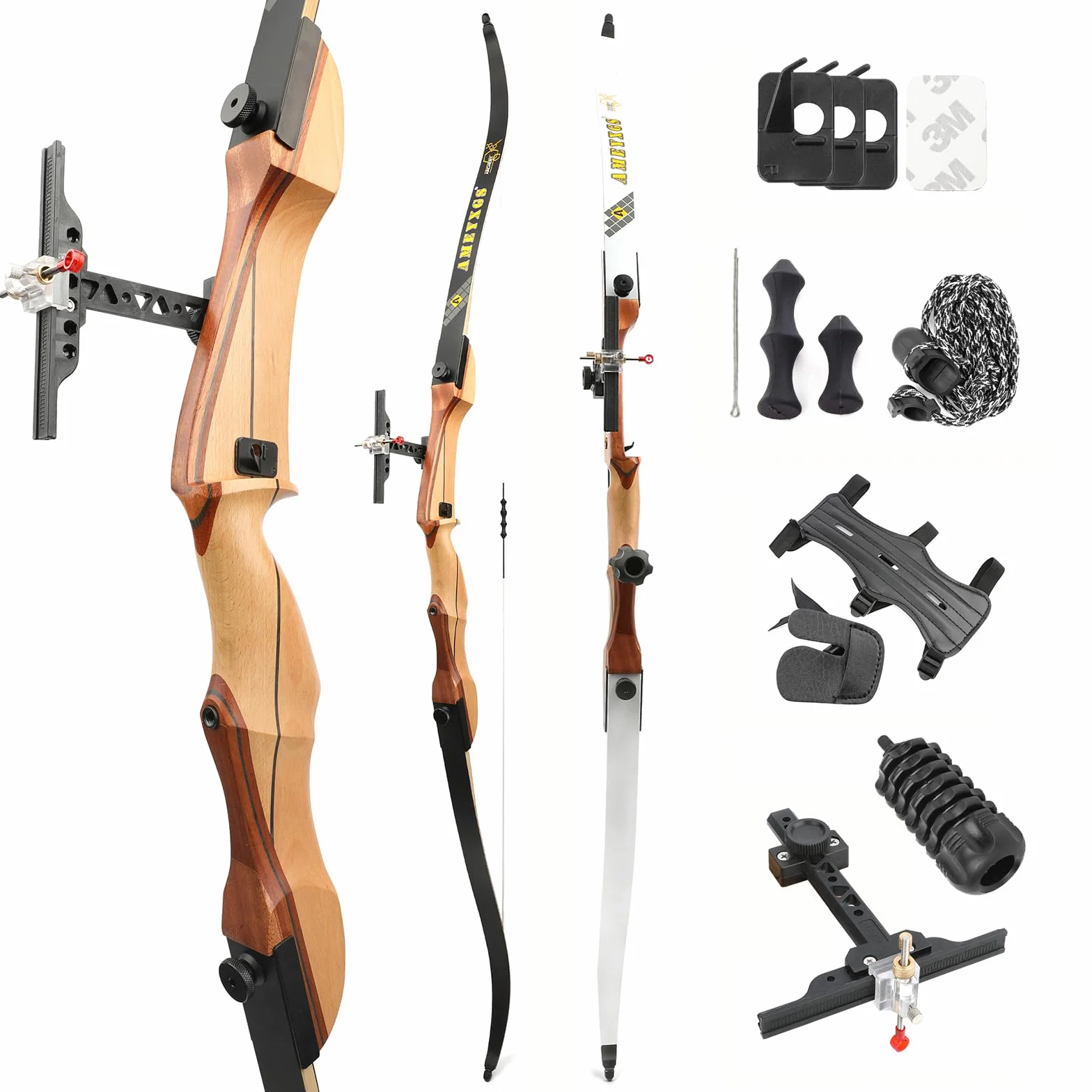 Arc Classique de tir à l'arc 66" 68" 70" 14-40 lbs droitier chasse compétition