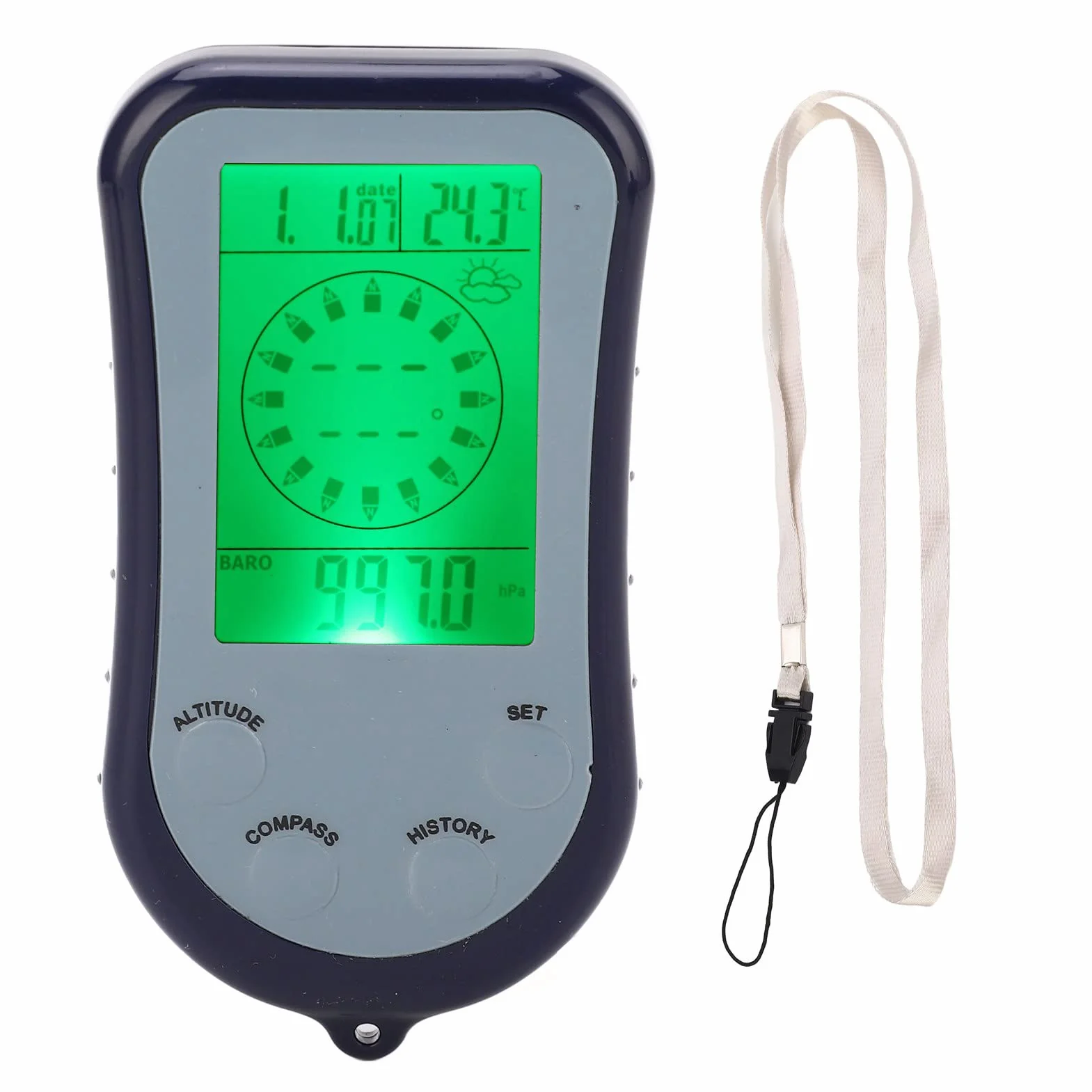 Altimètre Numérique Multifonction Baromètre Extérieur Boussole Thermomètre électronique pour Alpinisme