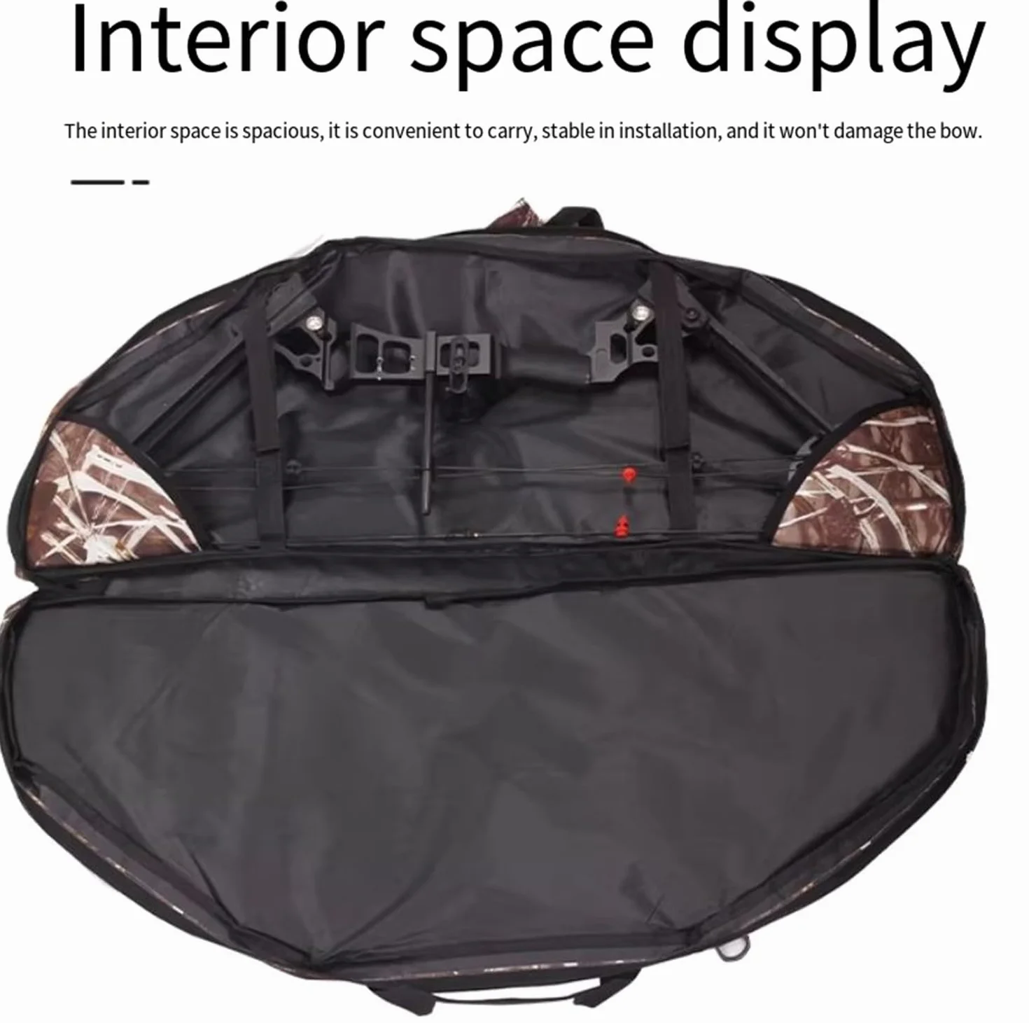 Sac d'arc à poulies en toile de grande capacité avec bretelles réglables, portable 115cm