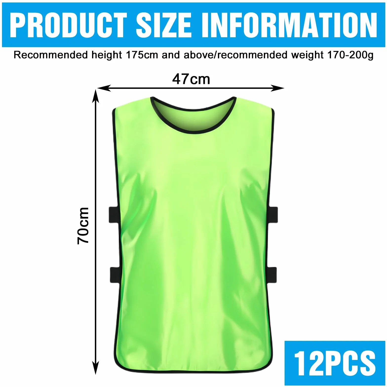 Chasubles d'Entraînement Football Gilet Adulte 12 Pack
