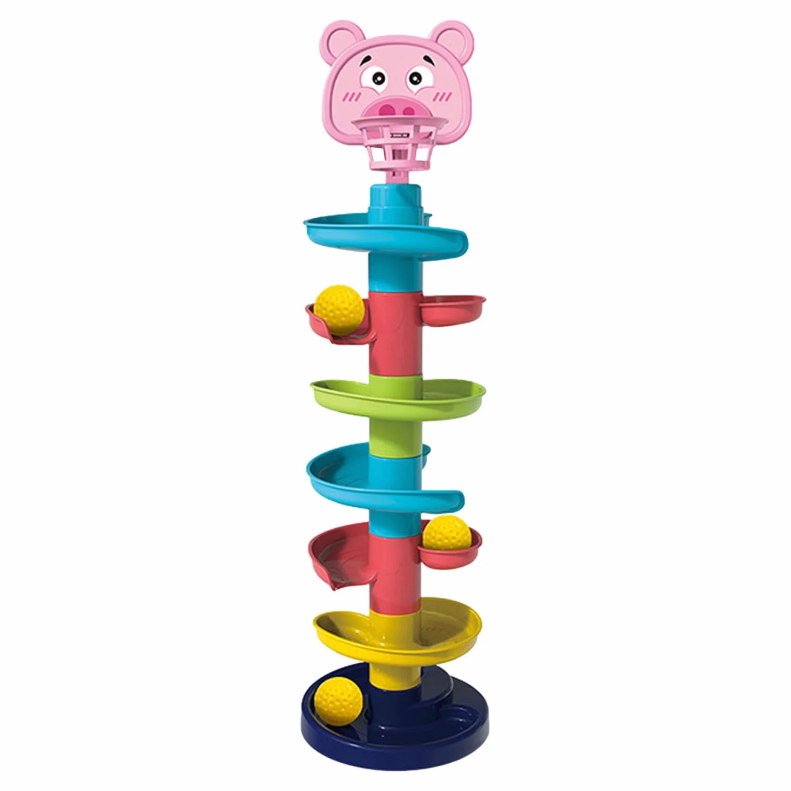 Tour de balle éducative Montessori pour tout-petits - Jouet de mouvement coloré à 7 niveaux