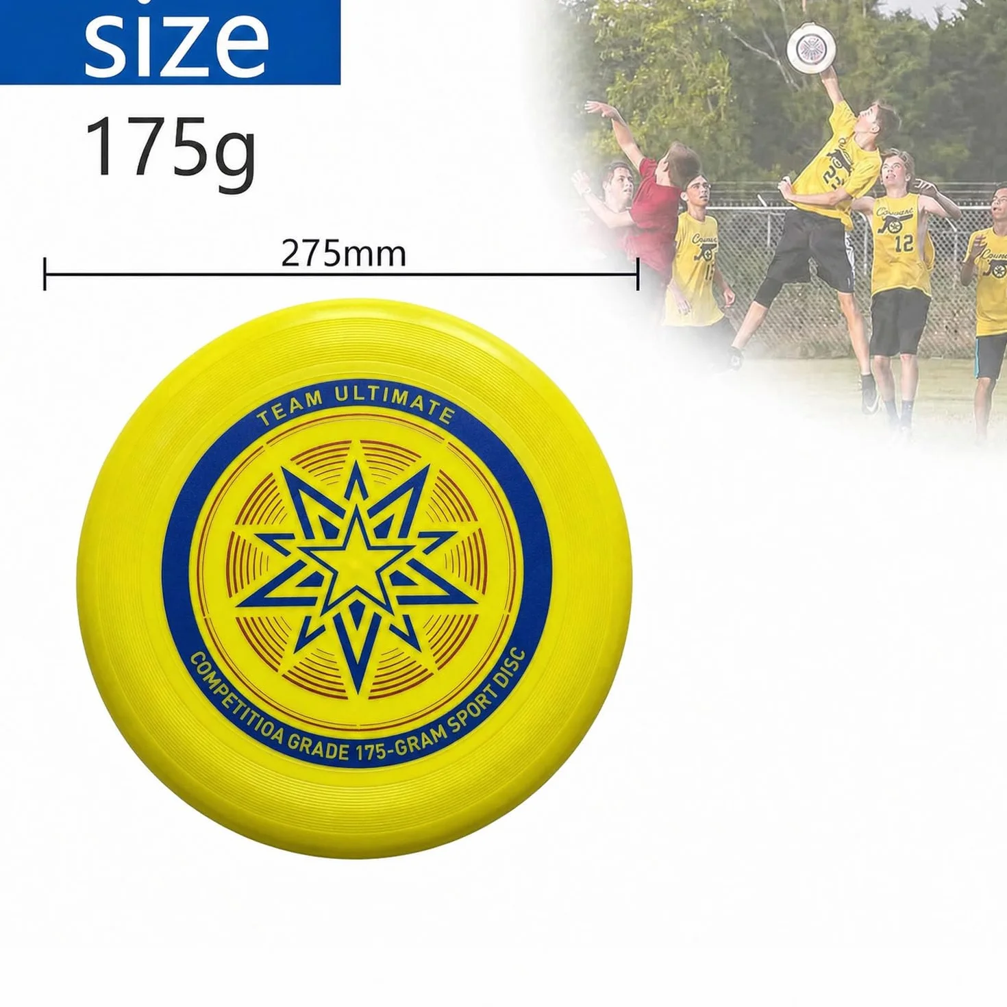 Disque Frisbee Ultimate 175g Funsport de Compétition