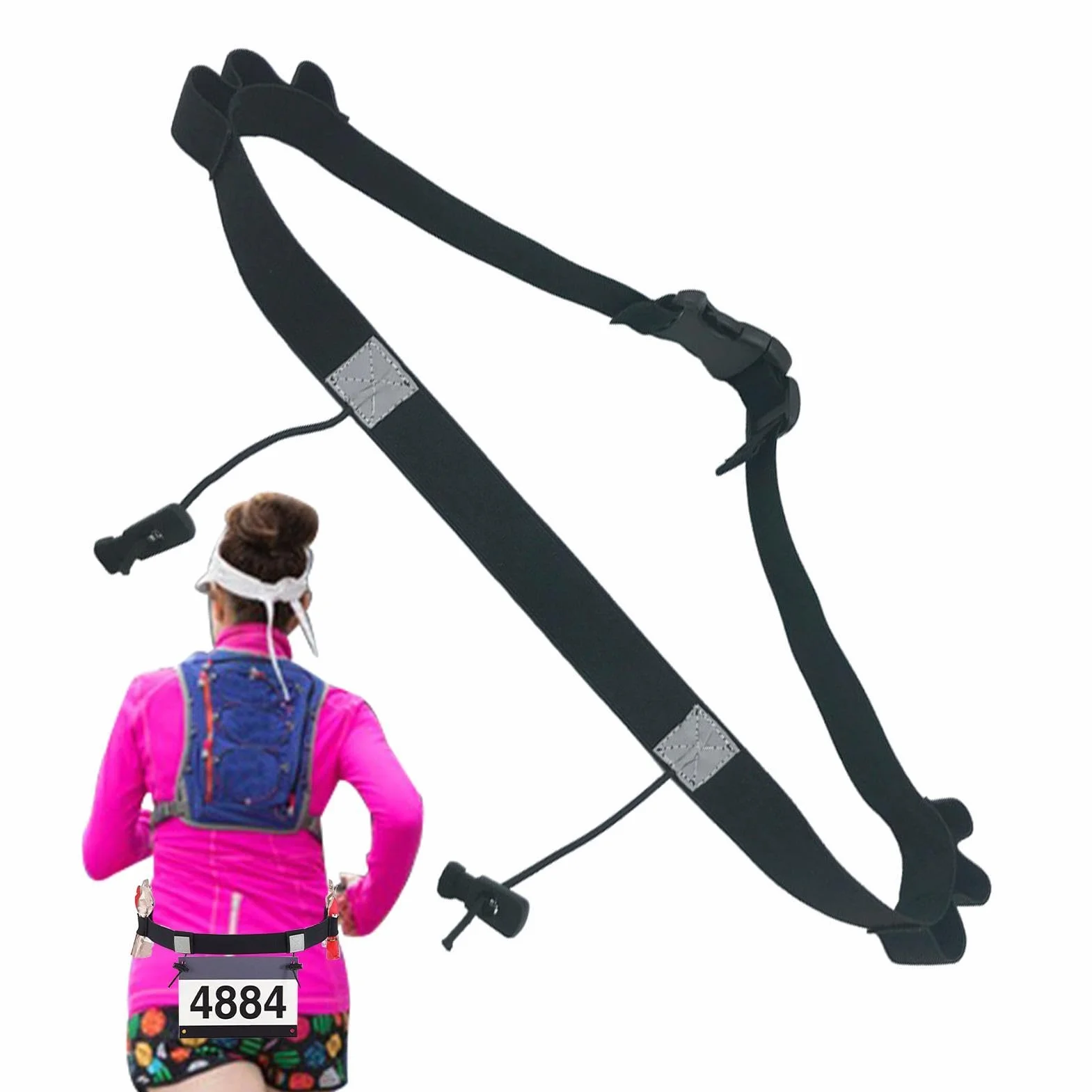 Ceinture Porte Dossard Triathlon Réglable pour Marathon Cyclisme Ironman