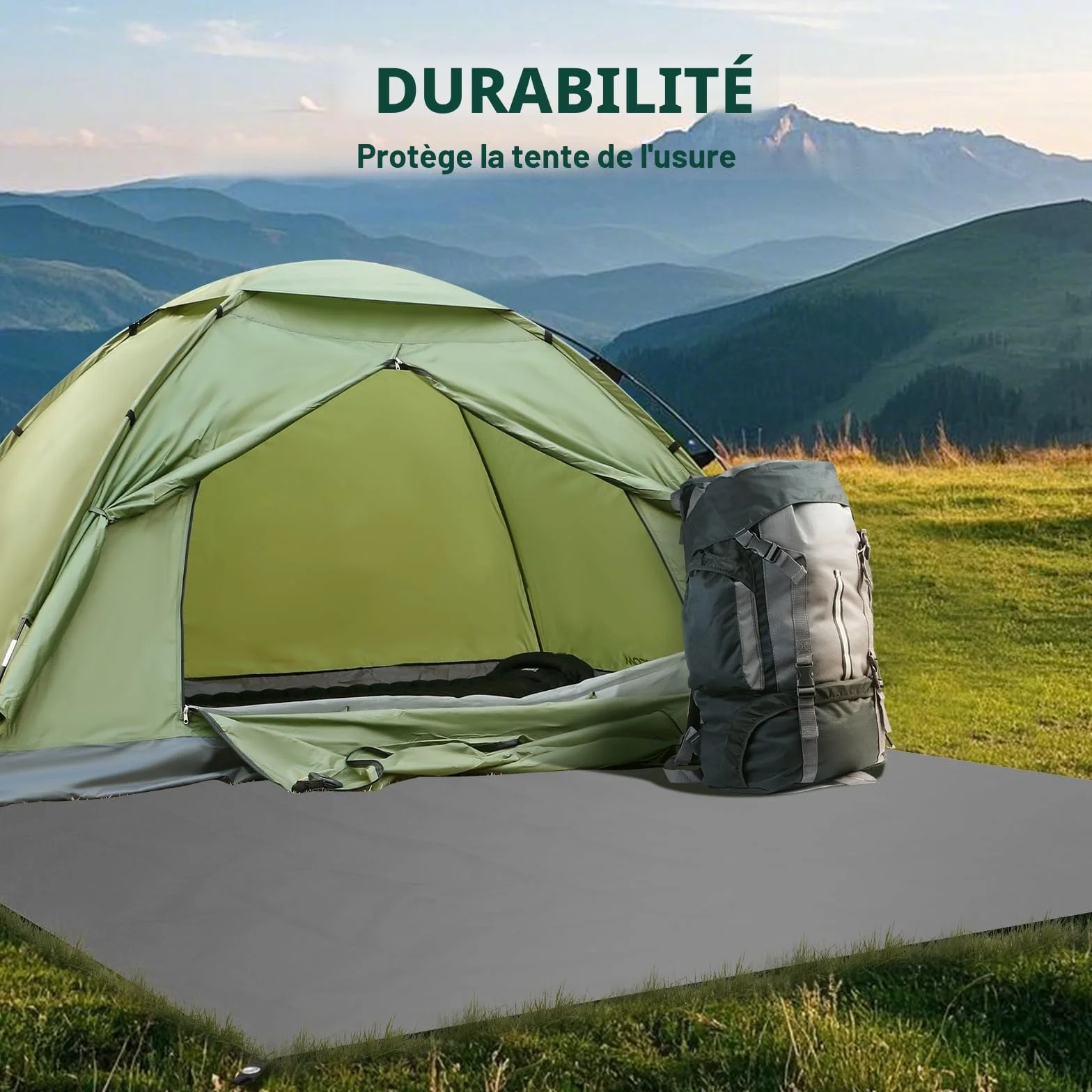 JAICOM Bâche de Tente Ultra Léger Imperméable 2 Personnes Camping Randonnée
