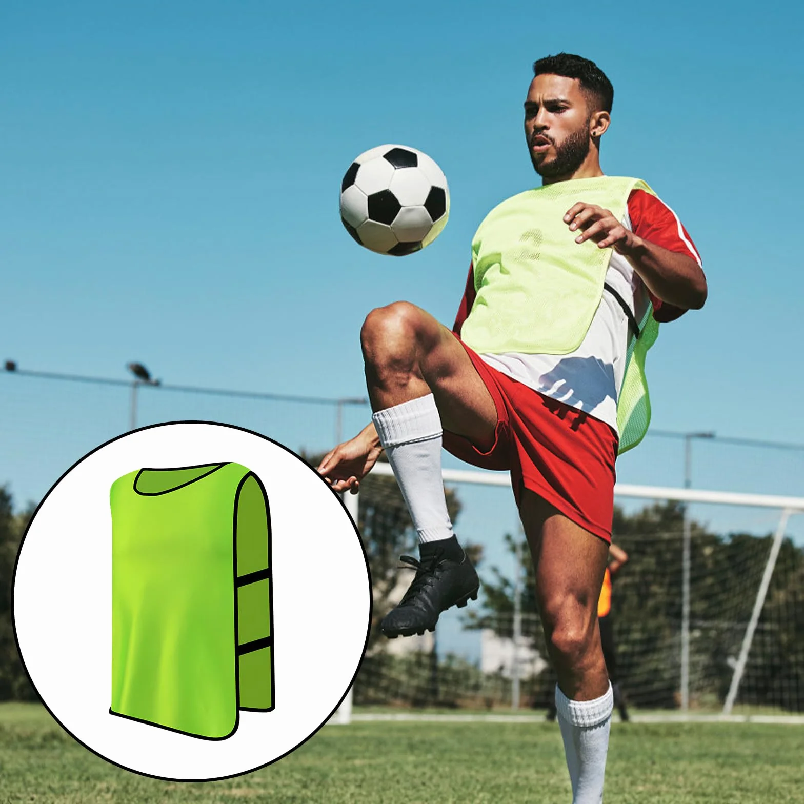 Chasuble de Football Gilet Adultes Entraînement Sport Homme Training Gilets Basket Taille XL 6 Pack