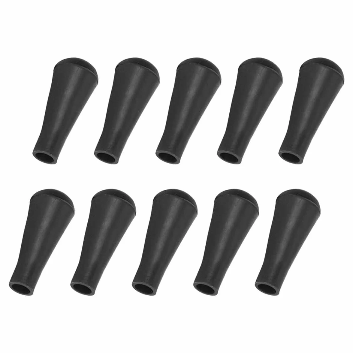 Pointes de flèche en caoutchouc de rechange 8 mm pour flèches en fibre de verre et carbone - Lot de 10 noir