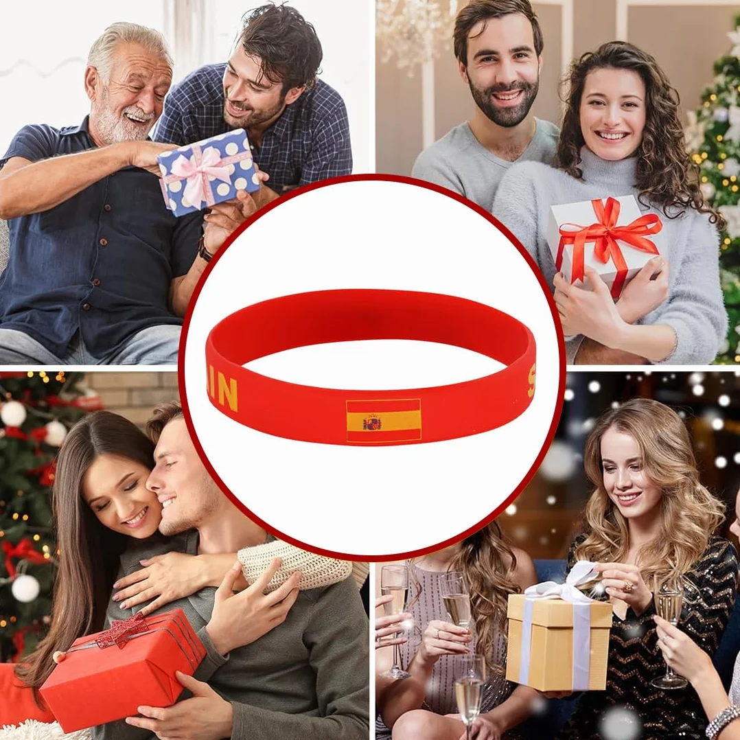Spanische Flag Silicone Wristbands Bracelet Robuste Durable Drapeau Spanische Sport Coupe Du Monde Souvenirs Football
