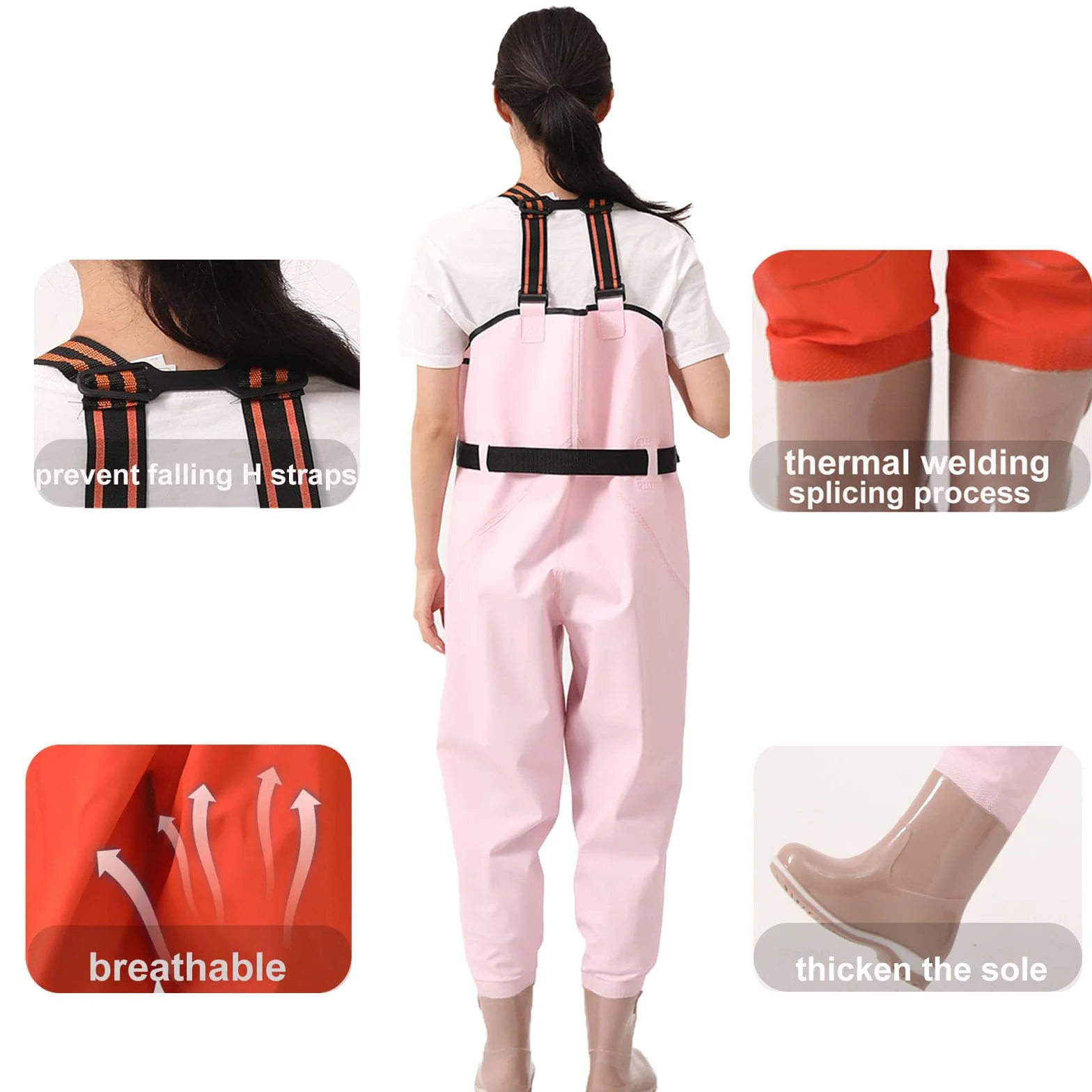 Waders Peche Femme Imperméable Neoprene 3-Ply Cuissarde