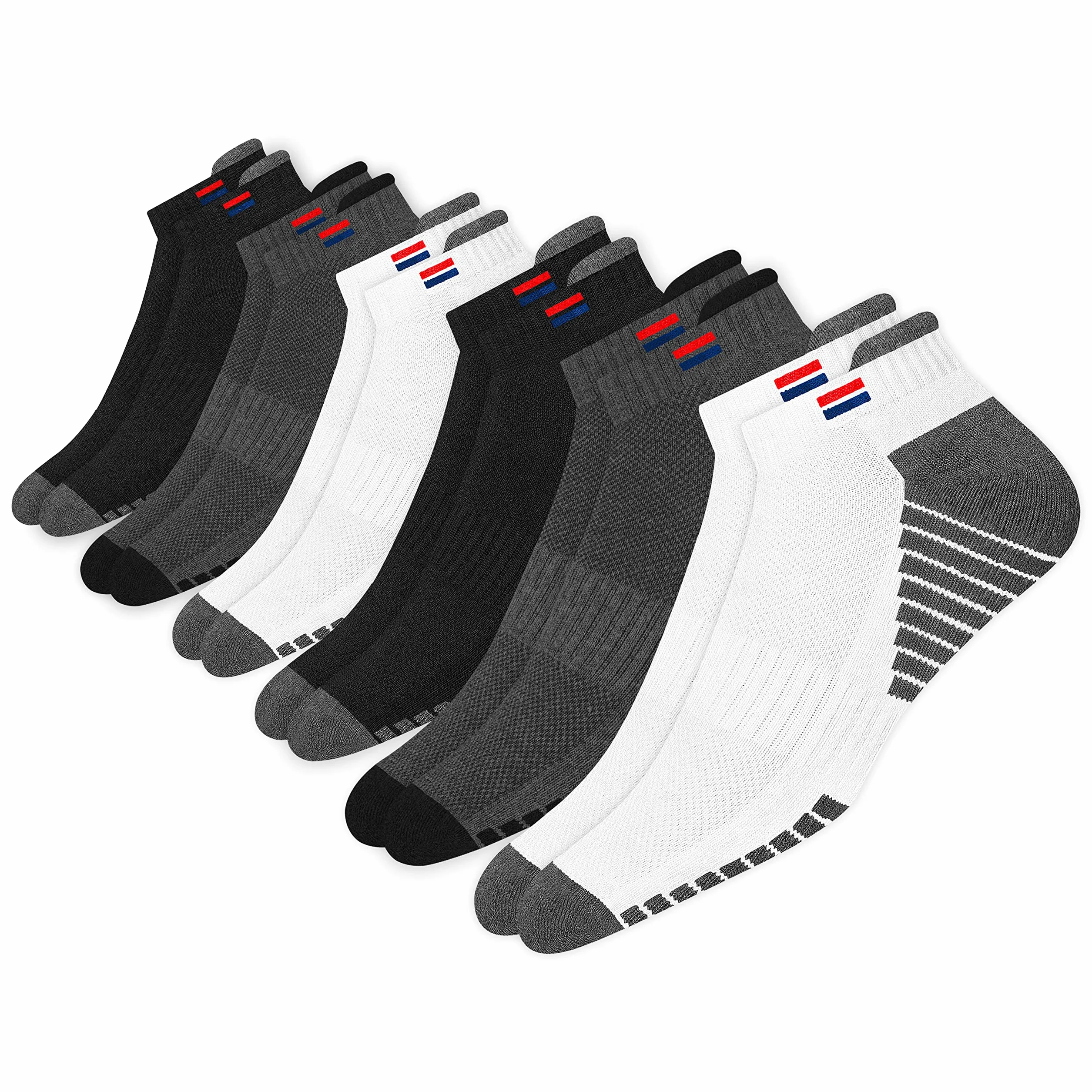 NAVYSPORT Chaussettes de Sport Basses Homme Coton Lot de 6 Paires Courtes