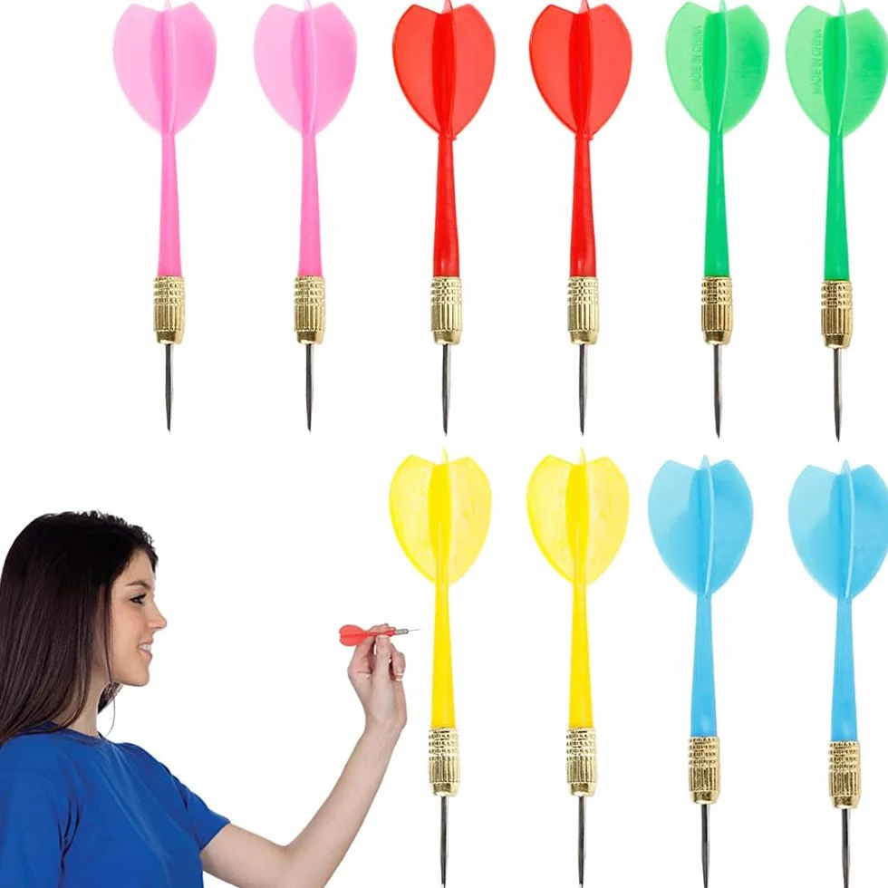 Fléchettes en Plastique - Paquet de 10 - Fléchettes d'Intérieur pour Maison
