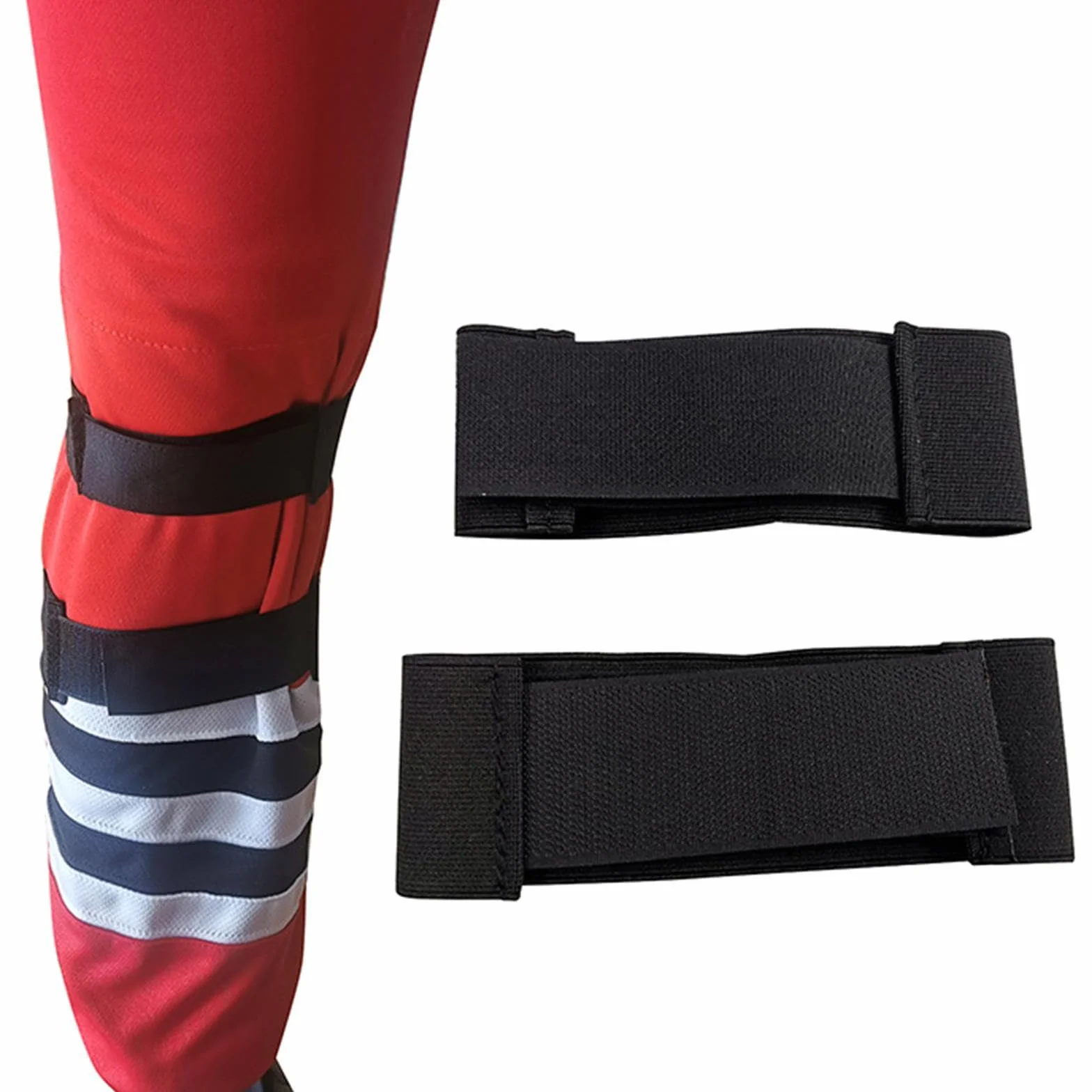 Sangle de jambe de hockey fixe pour chaussettes de football sur glace
