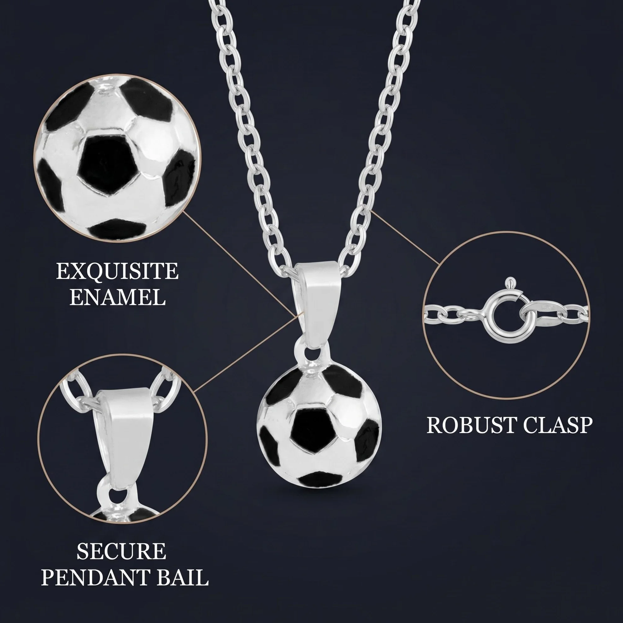 Colliers Pendentif Football Alliage Or Argent Accessoire Foot Cadeau Fan