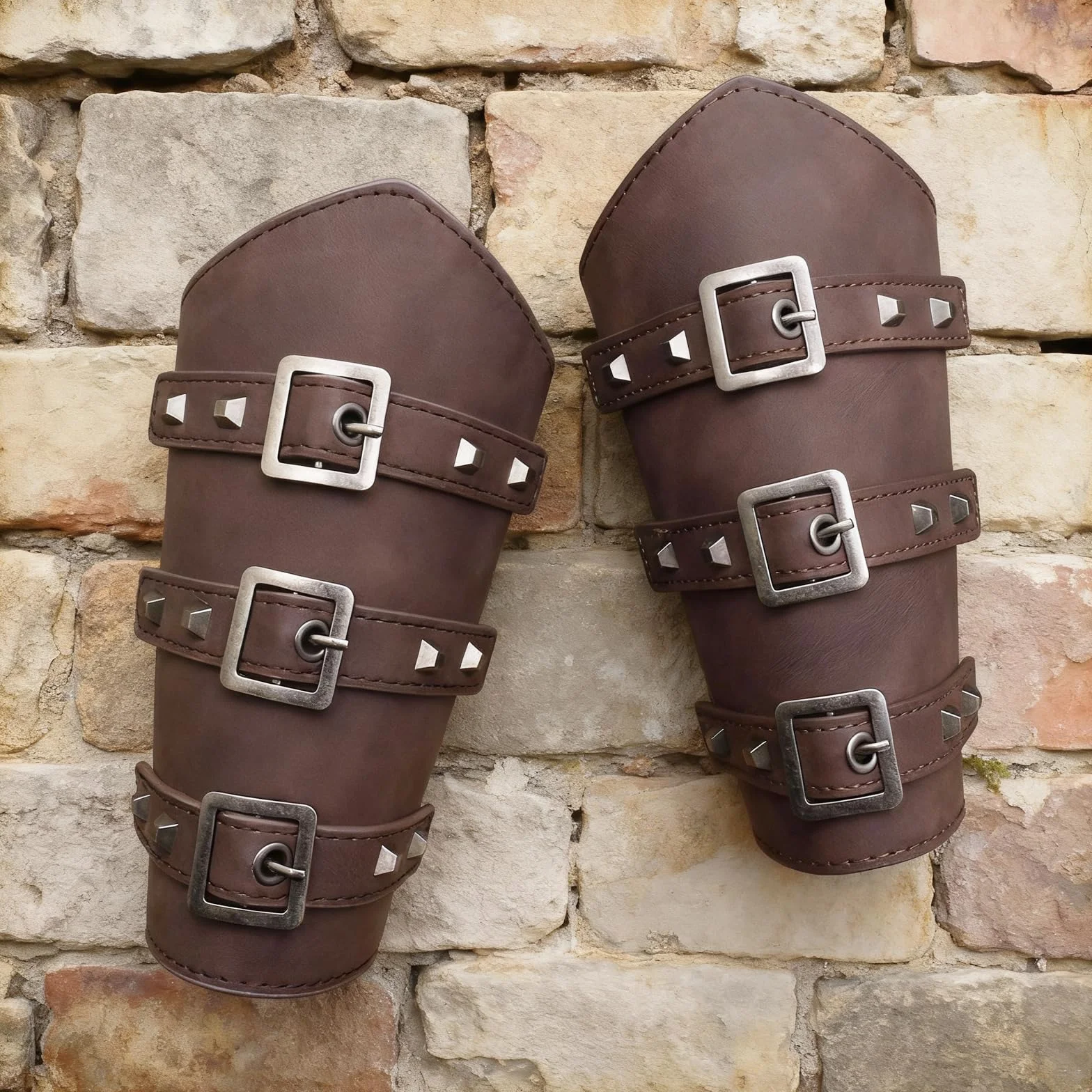 Protège Bras en Cuir Viking Réglable Médiéval pour Chevaliers Halloween Cosplay
