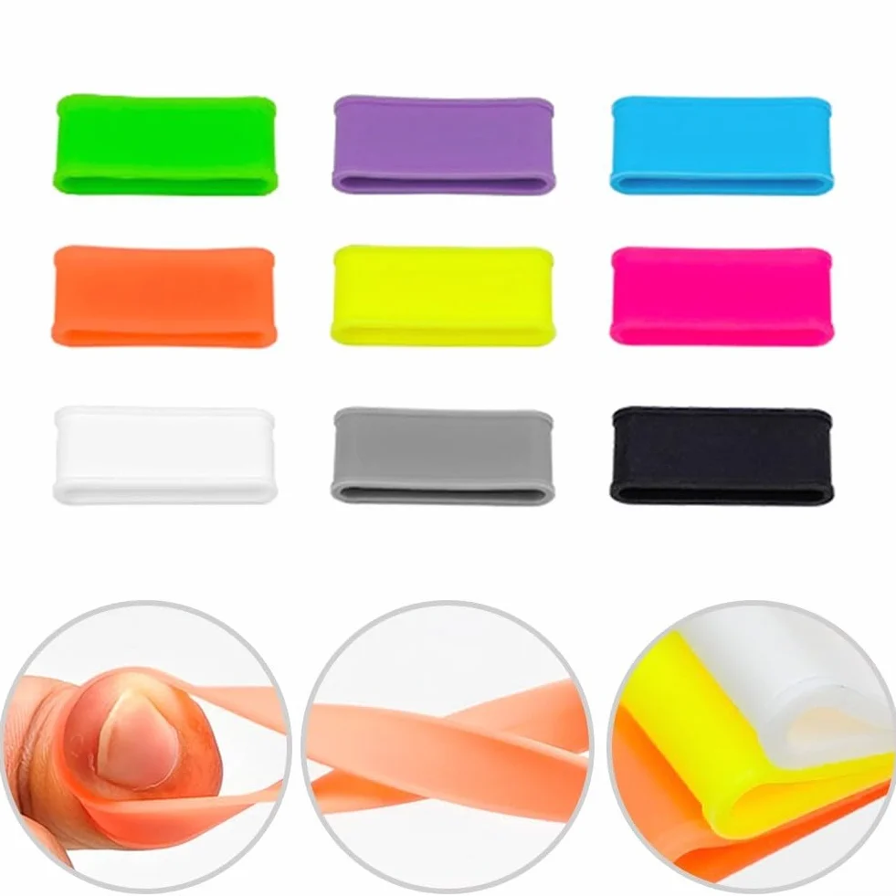 Lot de 9 anneaux de fixation en silicone pour raquette de pickleball Multicolore 5 cm