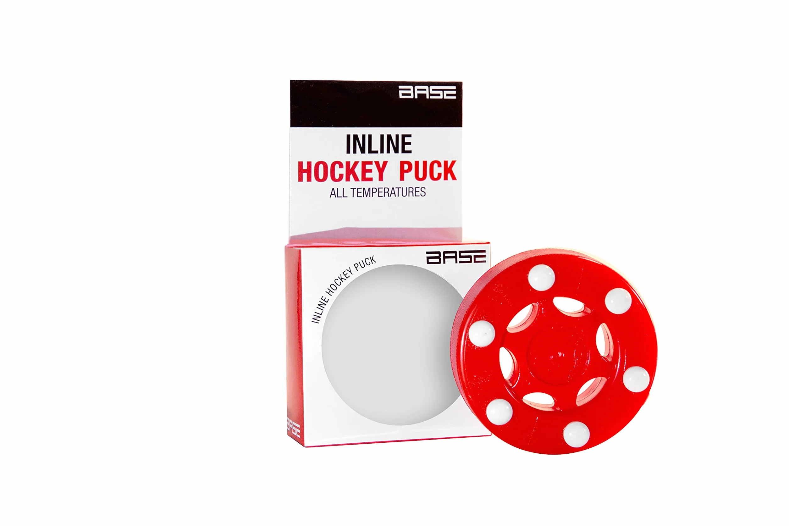 Base Inline Puck Pro Hockey Construction 6 Boutons Rouge 8 cm