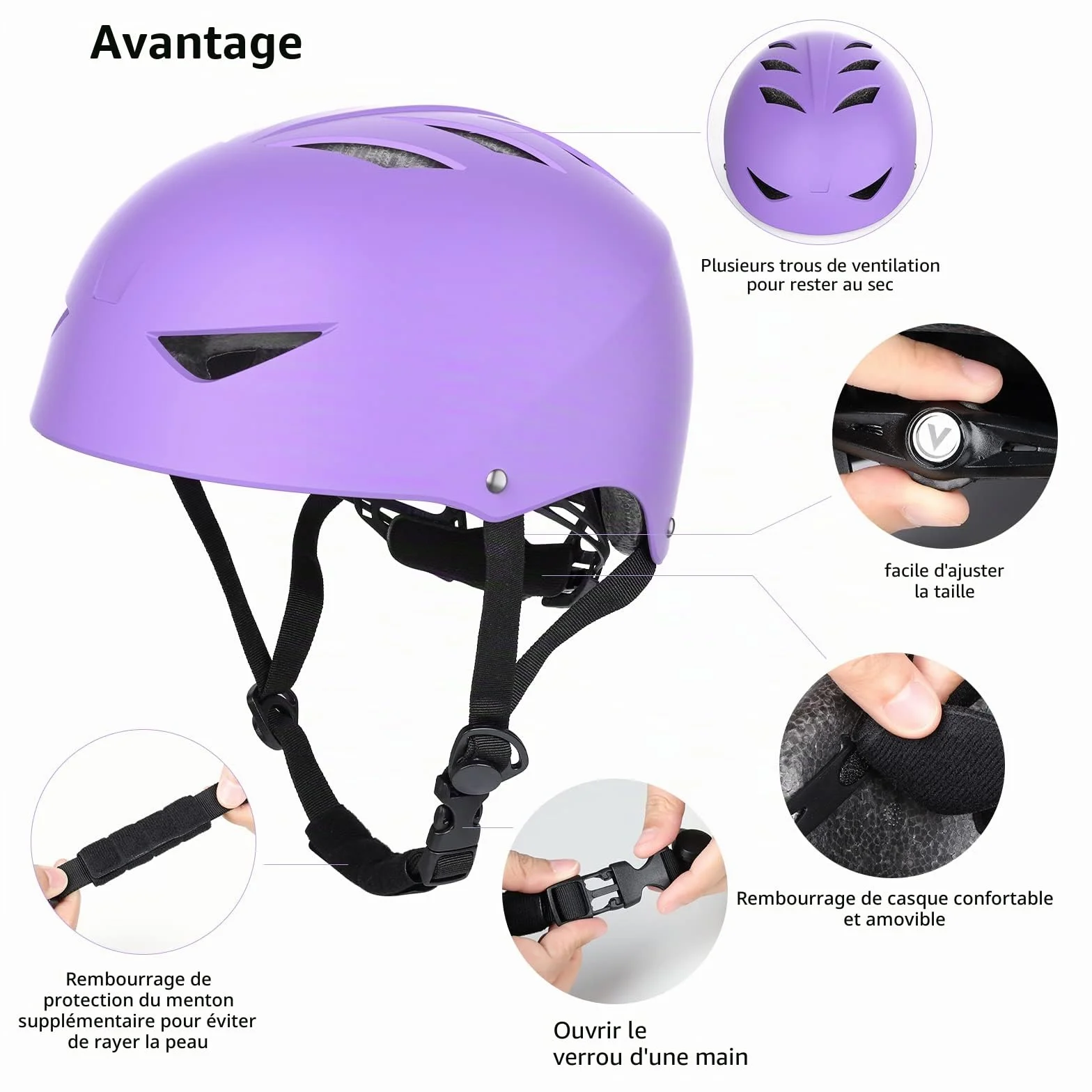 Casque Vélo Réglable Enfant Coudières Genouillère Protège-Poignets Protection Rollers Skateboard