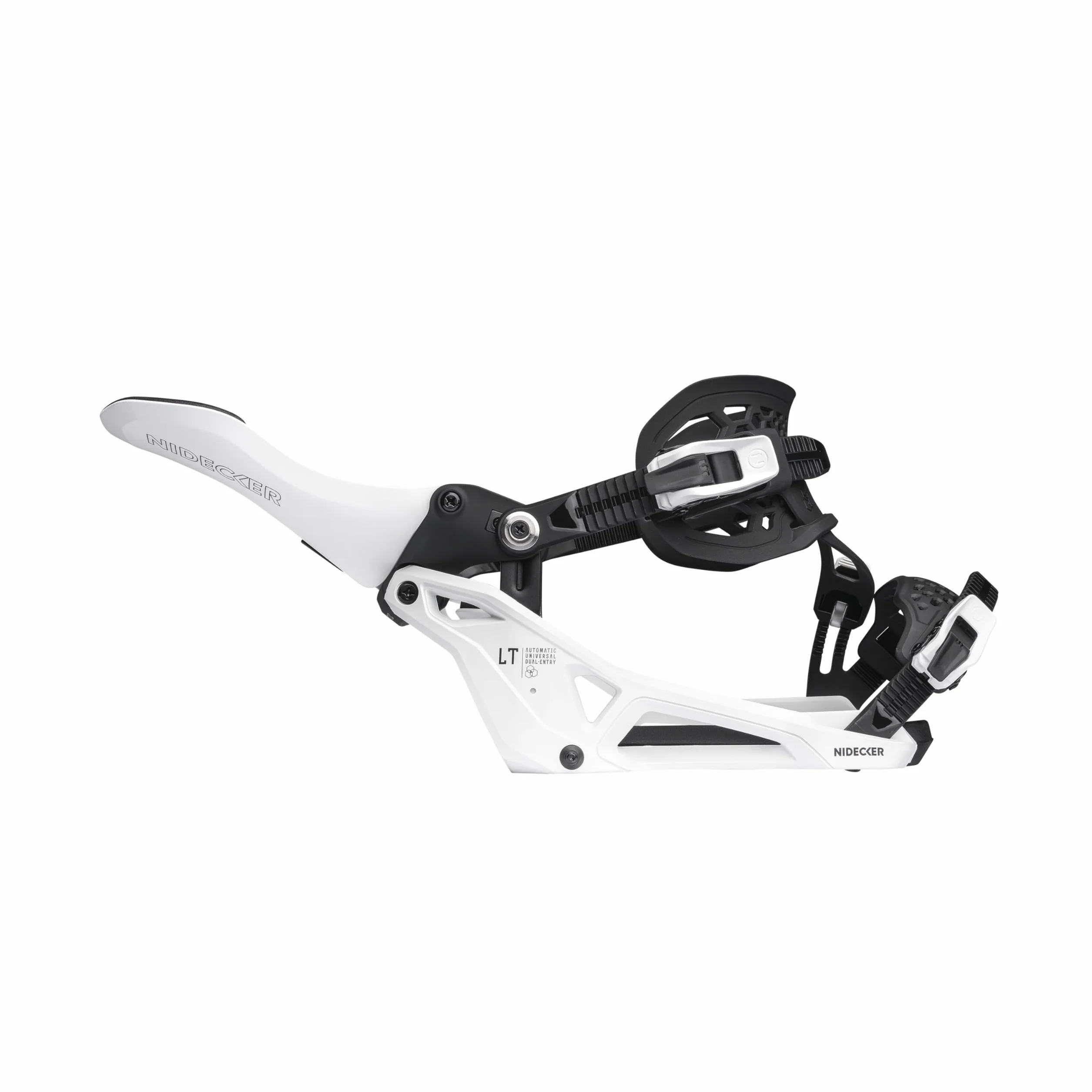 Nidecker LT Supermatic Fixation de Snowboard Automatique Double entrée Talon Ajustement Universel