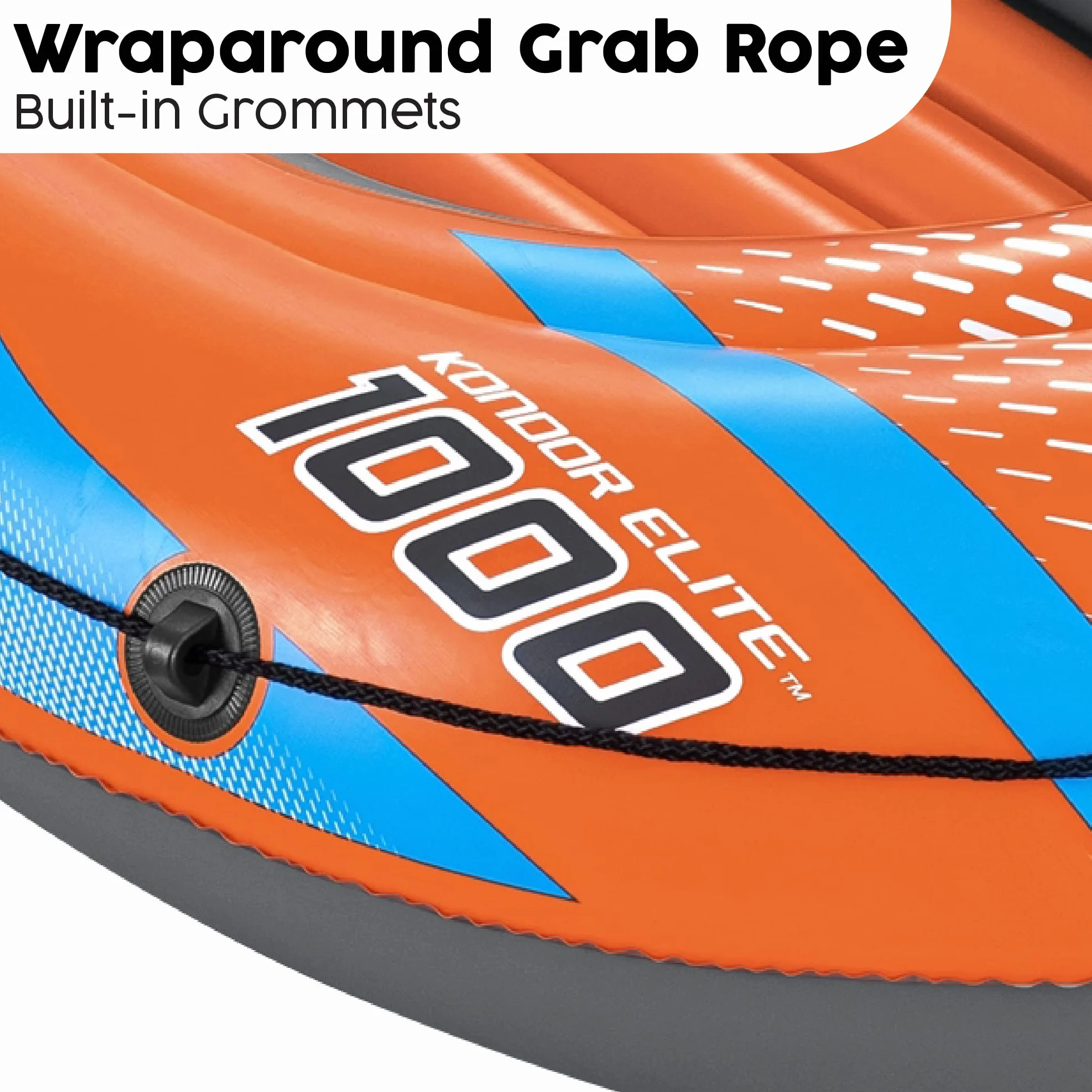 Bestway Kondor Elite Inflatable Boat One-Man Raft with Hand Pump