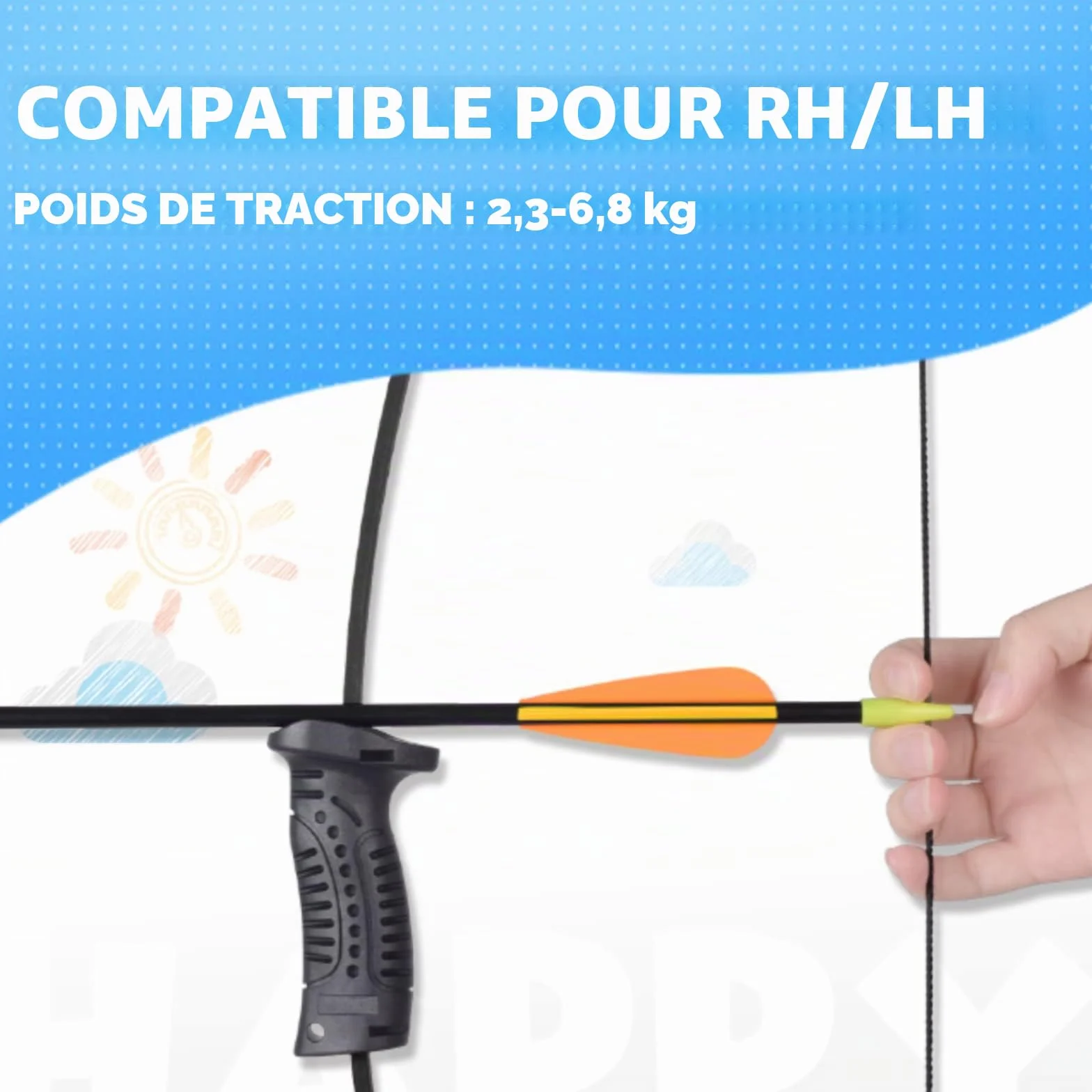 Elong Recurve Arc et Flèche Set Tir à l'arc Débutant avec 8 Flèches, Protège-bras, Carquois