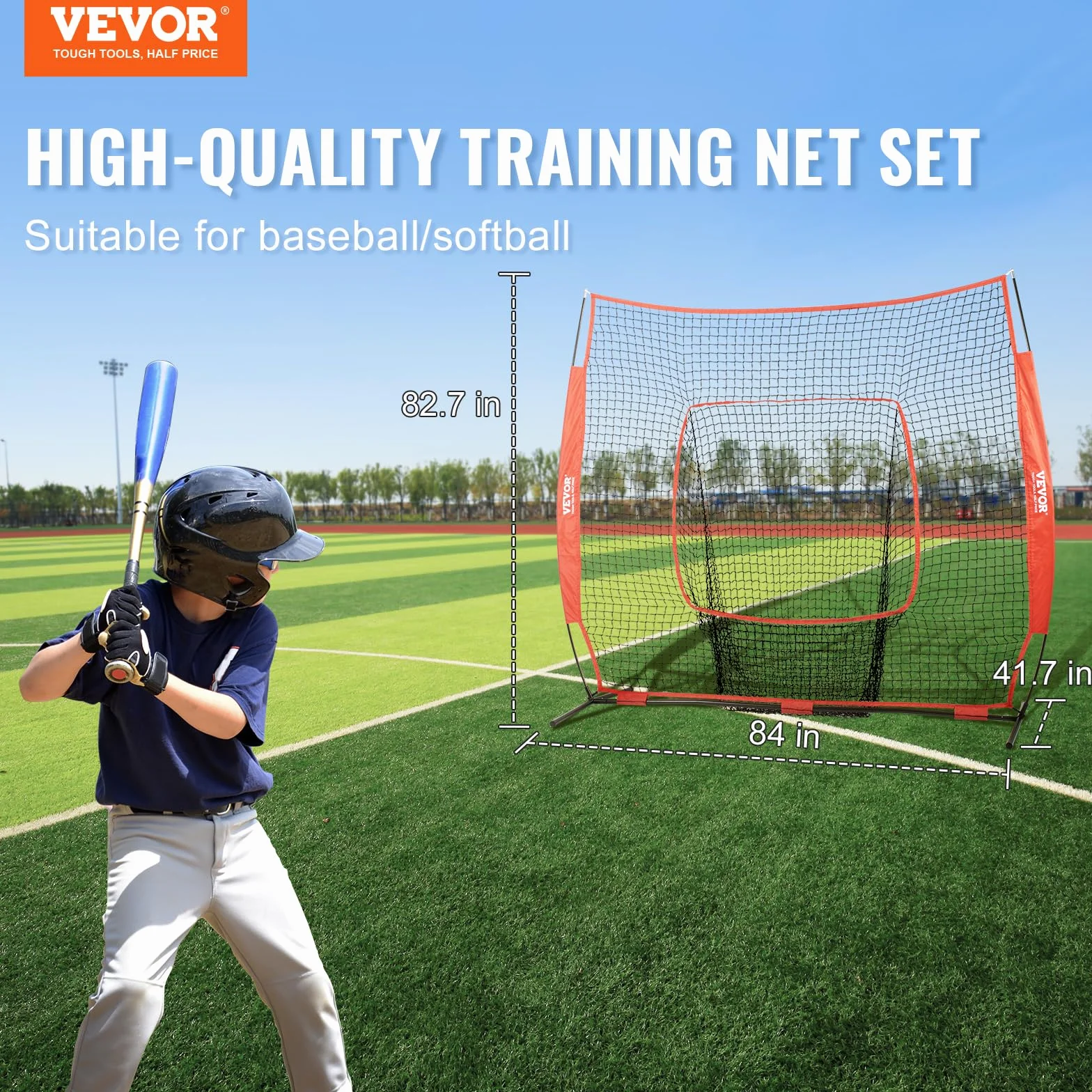 VEVOR Filet d'Entraînement de Baseball et Softball Billfold Mixte