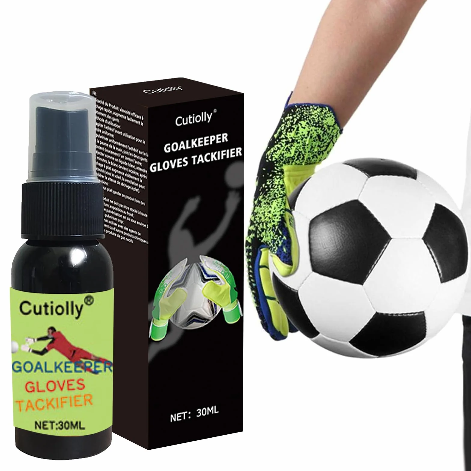 Colle pour gants de gardien de but, Spray adhérence supplémentaire football