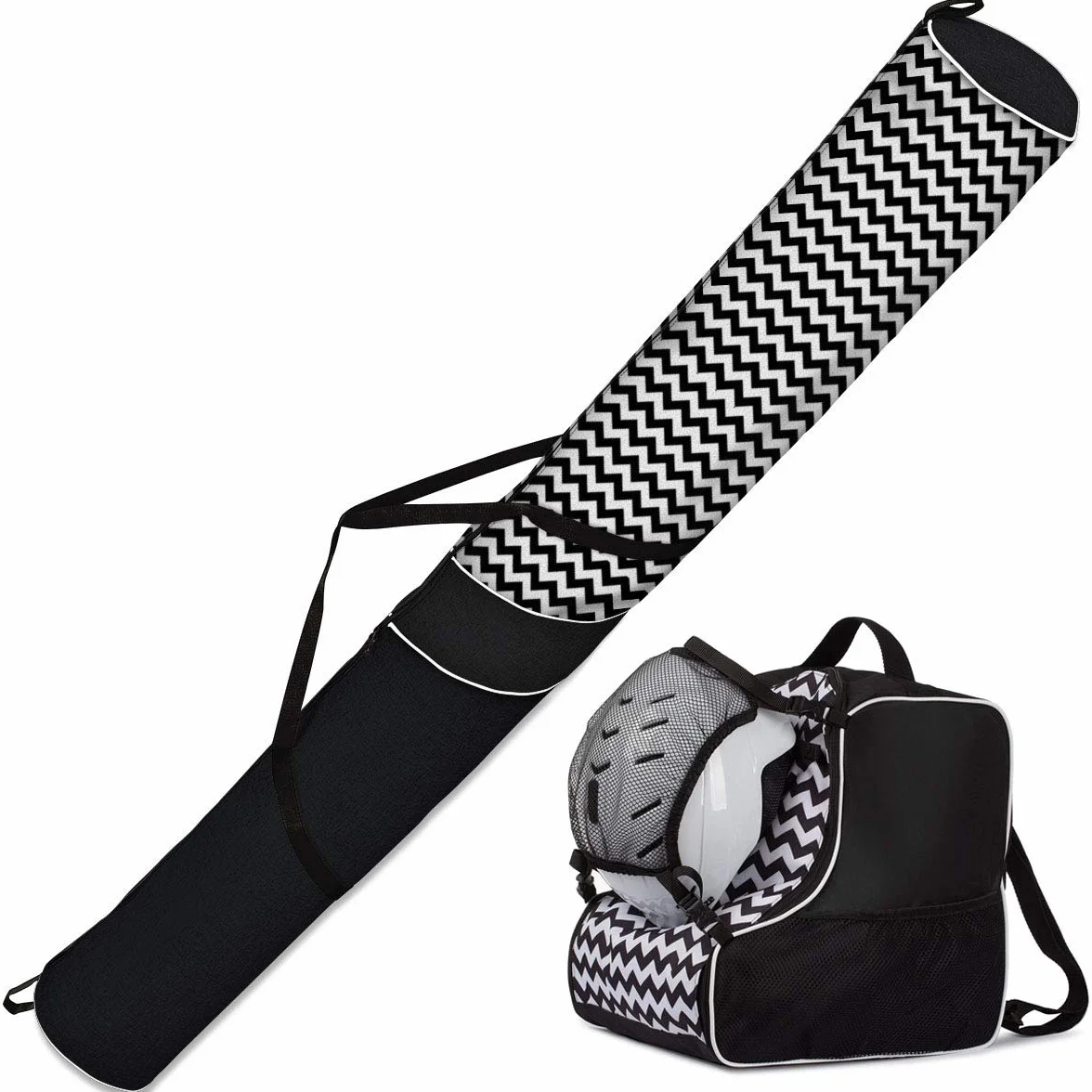 Sac de Transport Ski Ferocity Ensemble Compartiment Bâtons Casque Poche Filet Amovible