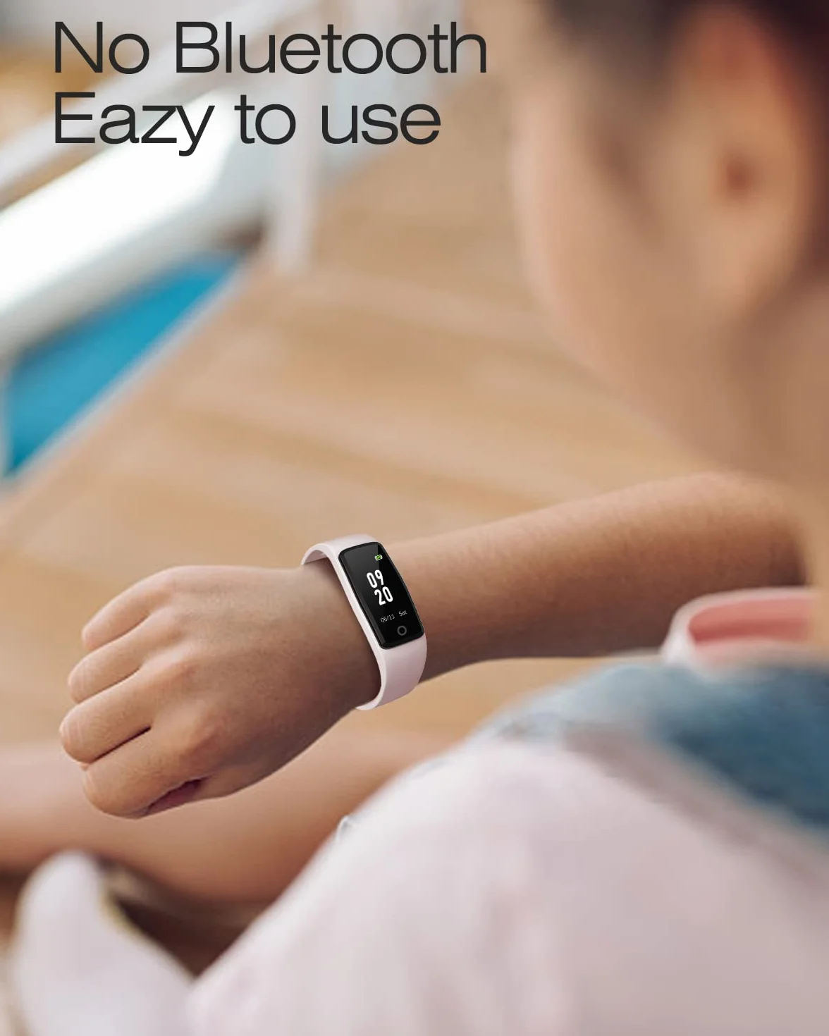 Podometre Non Connecté IP68 Trackers d'Activité sans Bluetooth Compteur de Pas Calories Distance