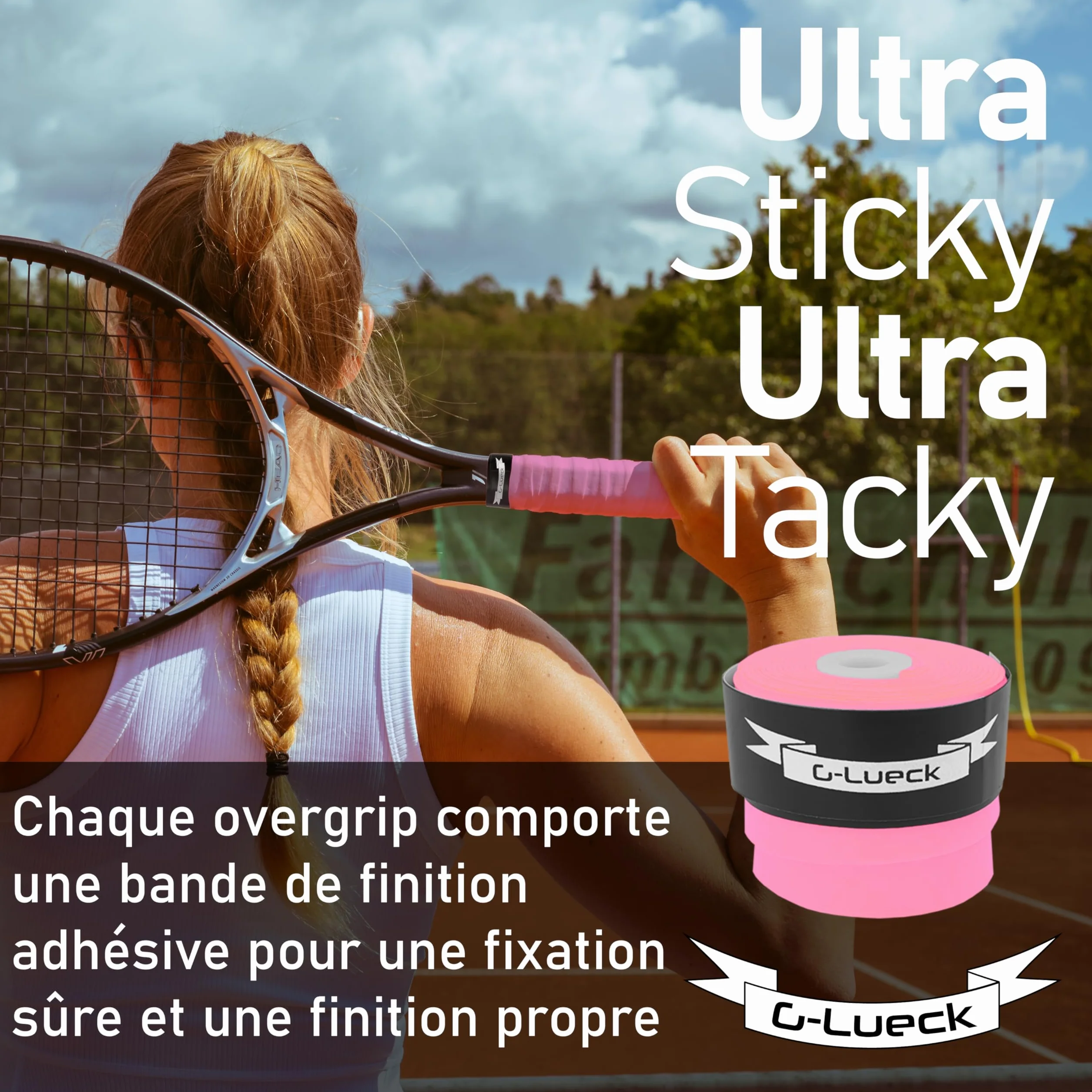 G-Lueck Talent Grip Surgrip Lot de 27 Grips de Tennis très adhérent Épaisseur 0,60 mm pour Raquettes de Tennis