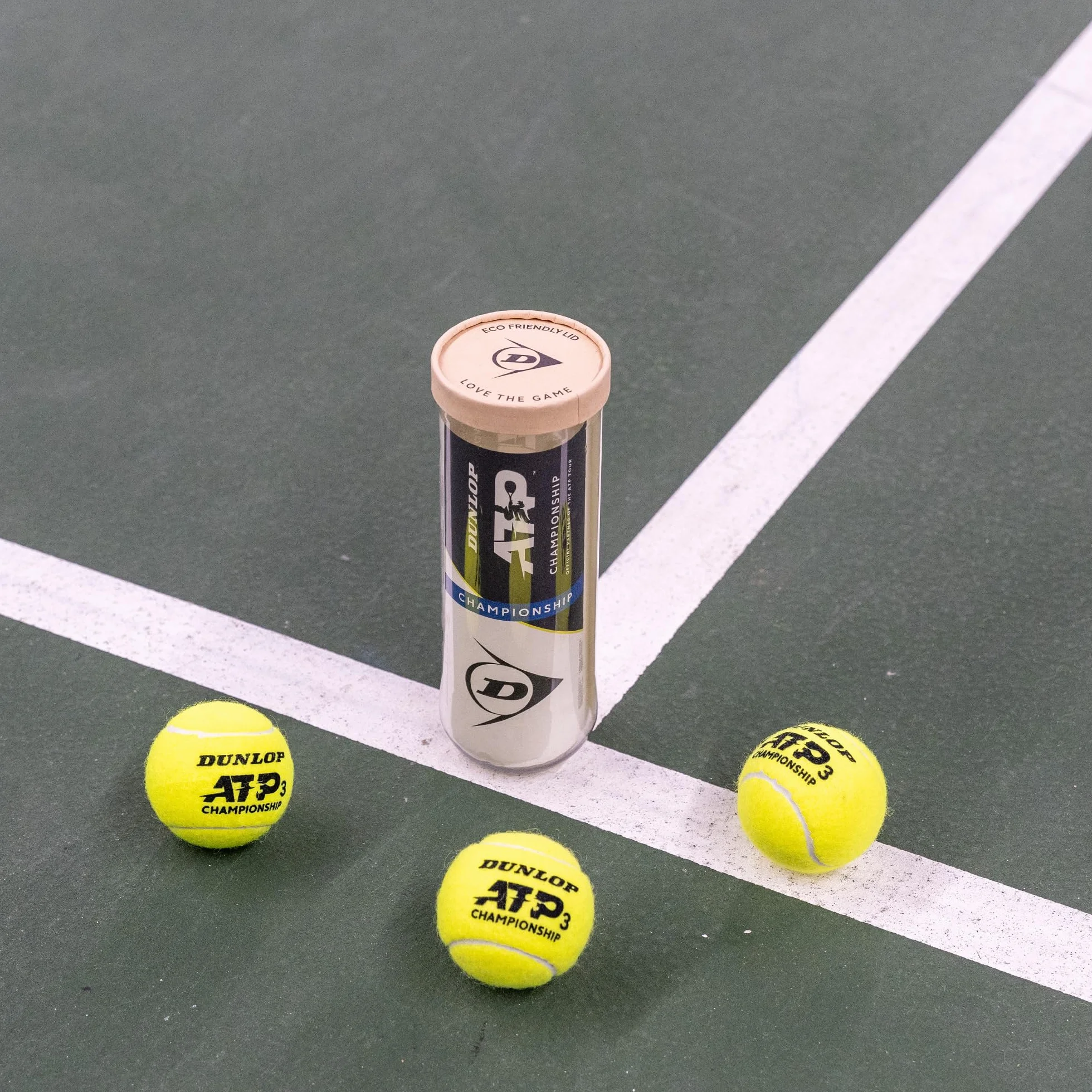 DUNLOP Balle de Tennis ATP Championship pour Sable Terrain Dur Gazon
