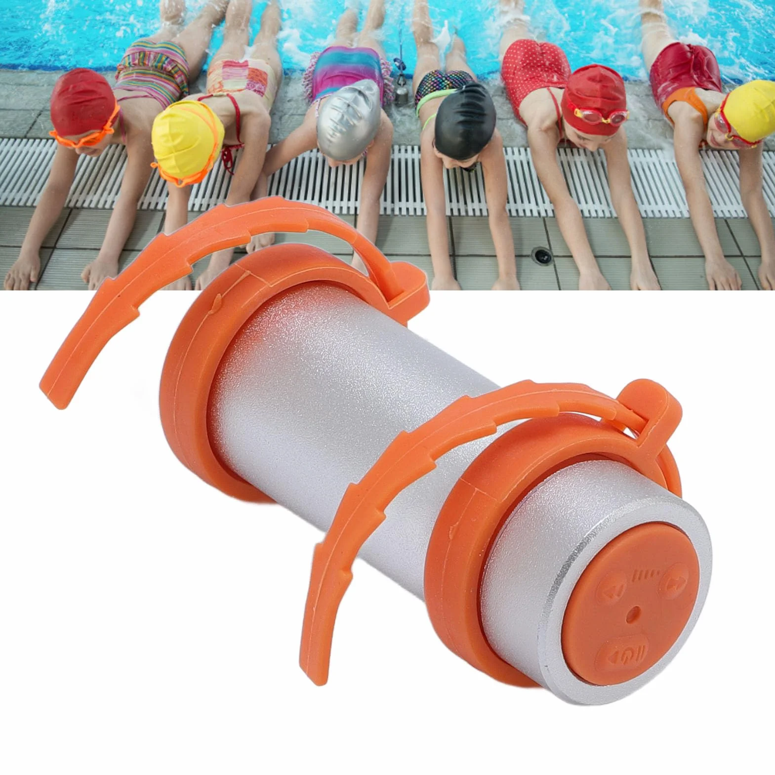 Lecteur MP3 Étanche IPX8 8 Go Baladeur sous-Marin avec Écouteurs Étanches Coque Aluminium