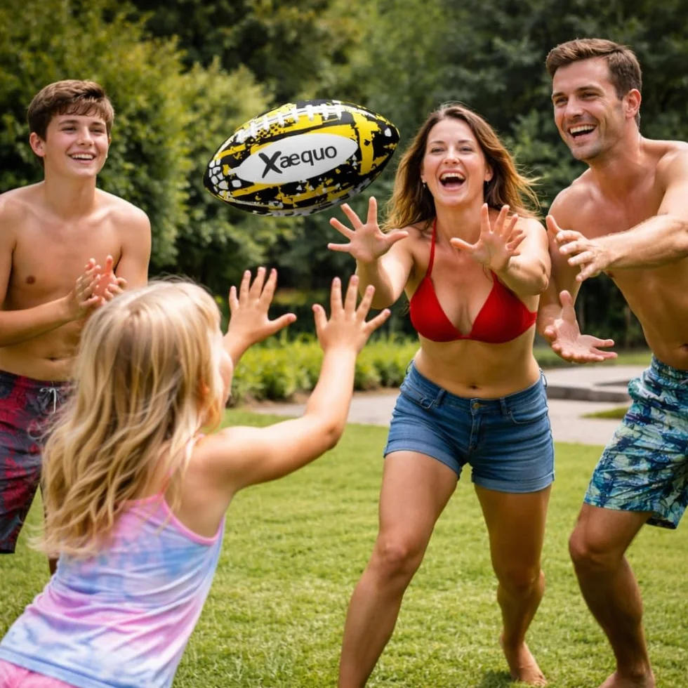 Ballon de Foot Américain Taille 9 en Néoprène Soft Résistant à l’Eau pour Plage, Piscine et Jardin