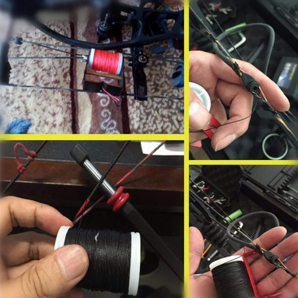 Tbest Tir à l’Arc de Service Fil 120m Nylon Durable Bowstring Fournitures