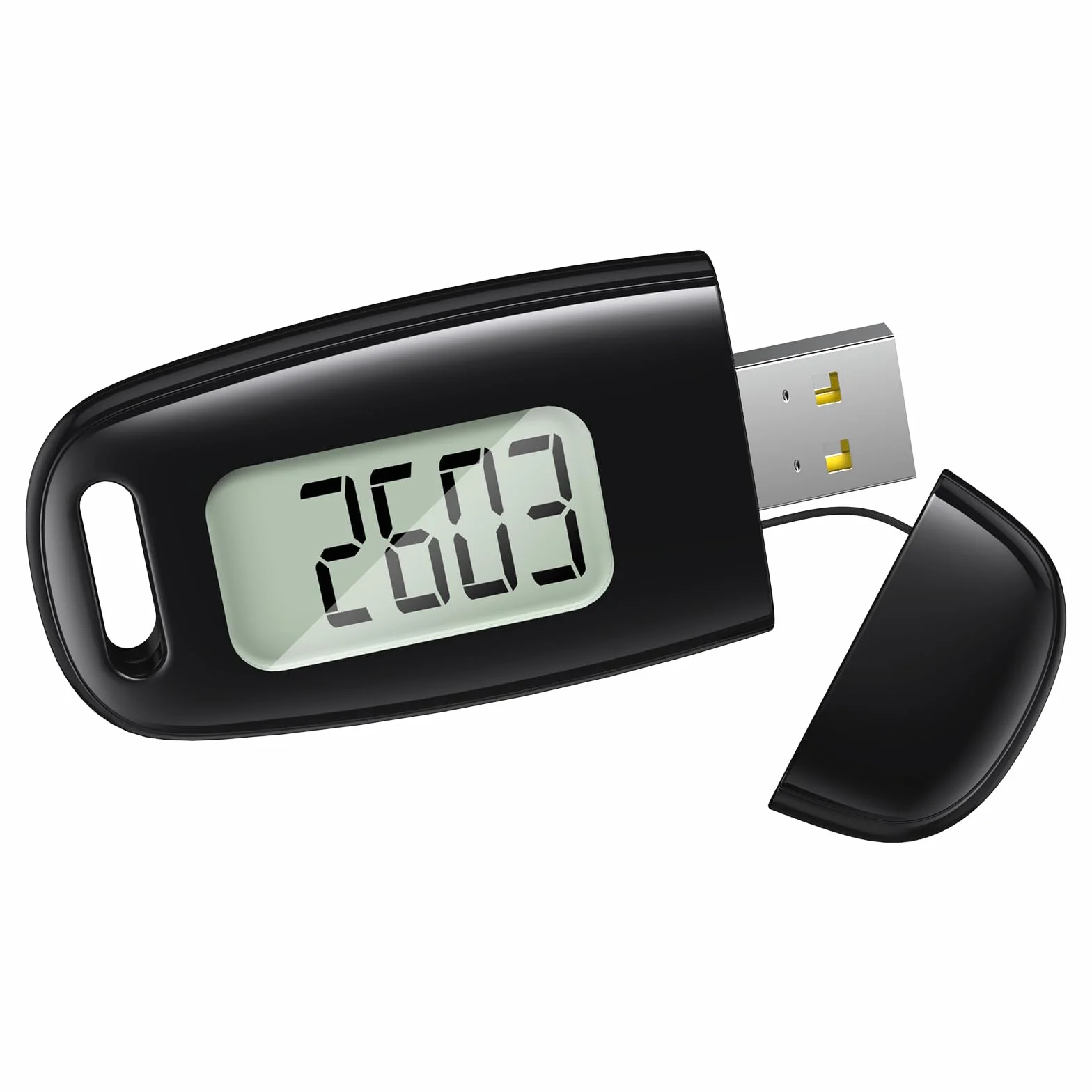 Podomètre 3D Rechargeable USB Grand Écran Suivi des Pas Précis sans Application