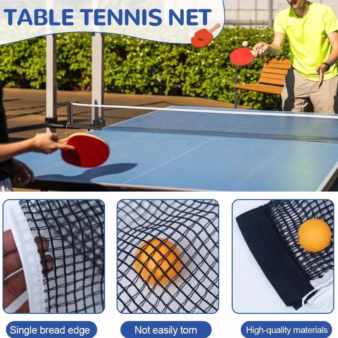 Filet de Ping-Pong Professionnel Portable en Polyester pour Tennis de Table