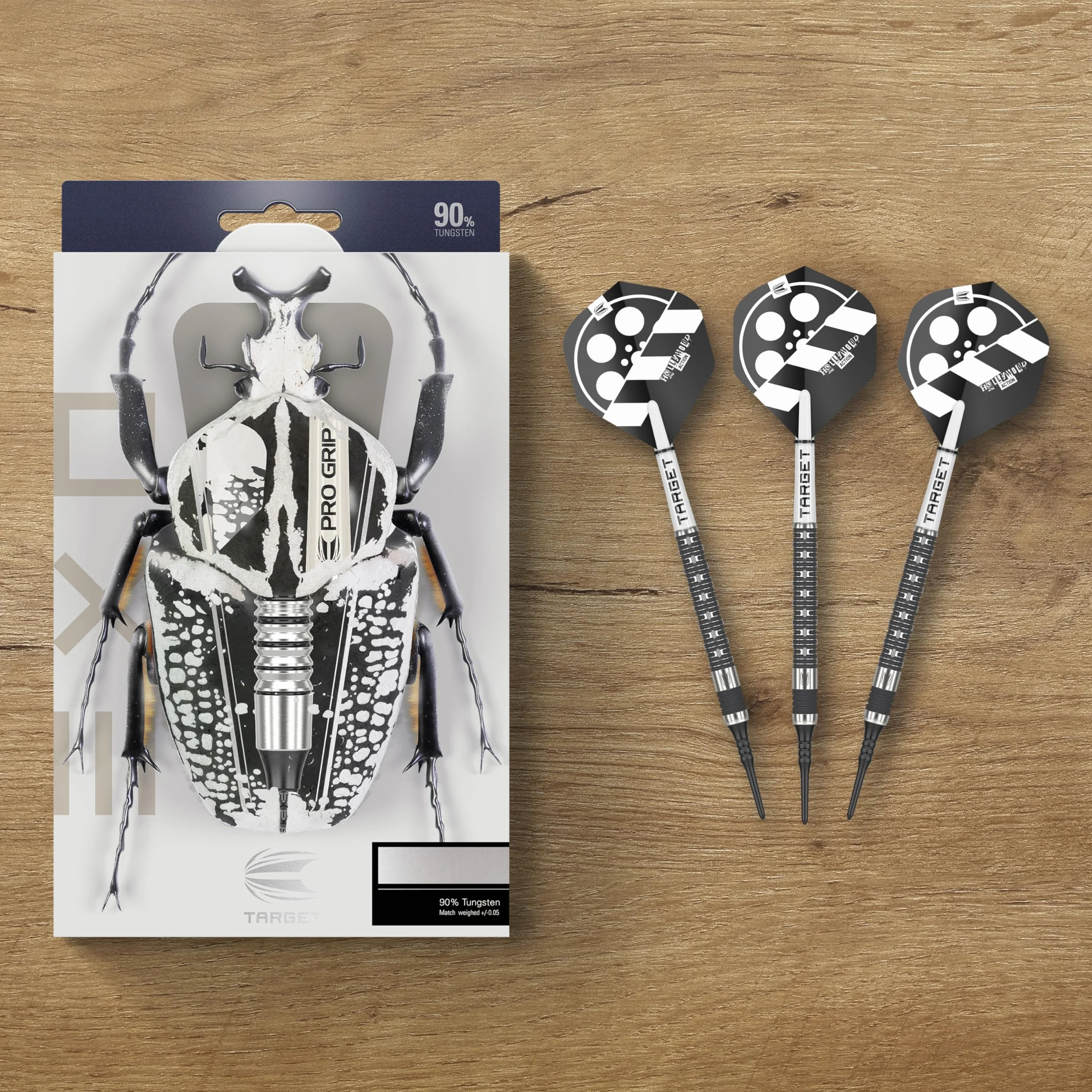 Target Darts EXO Edition 90% tungstène fléchettes pointe souple Pixel Tip tiges Pro Grip ailettes n°6
