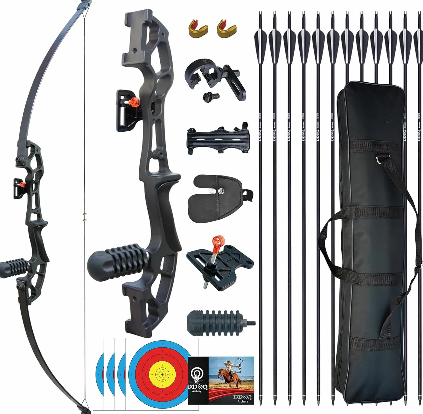 Arc de Chasse Adulte Droitier 30 40LBS 50" Takedown Bow Survie Tir à l'Arc