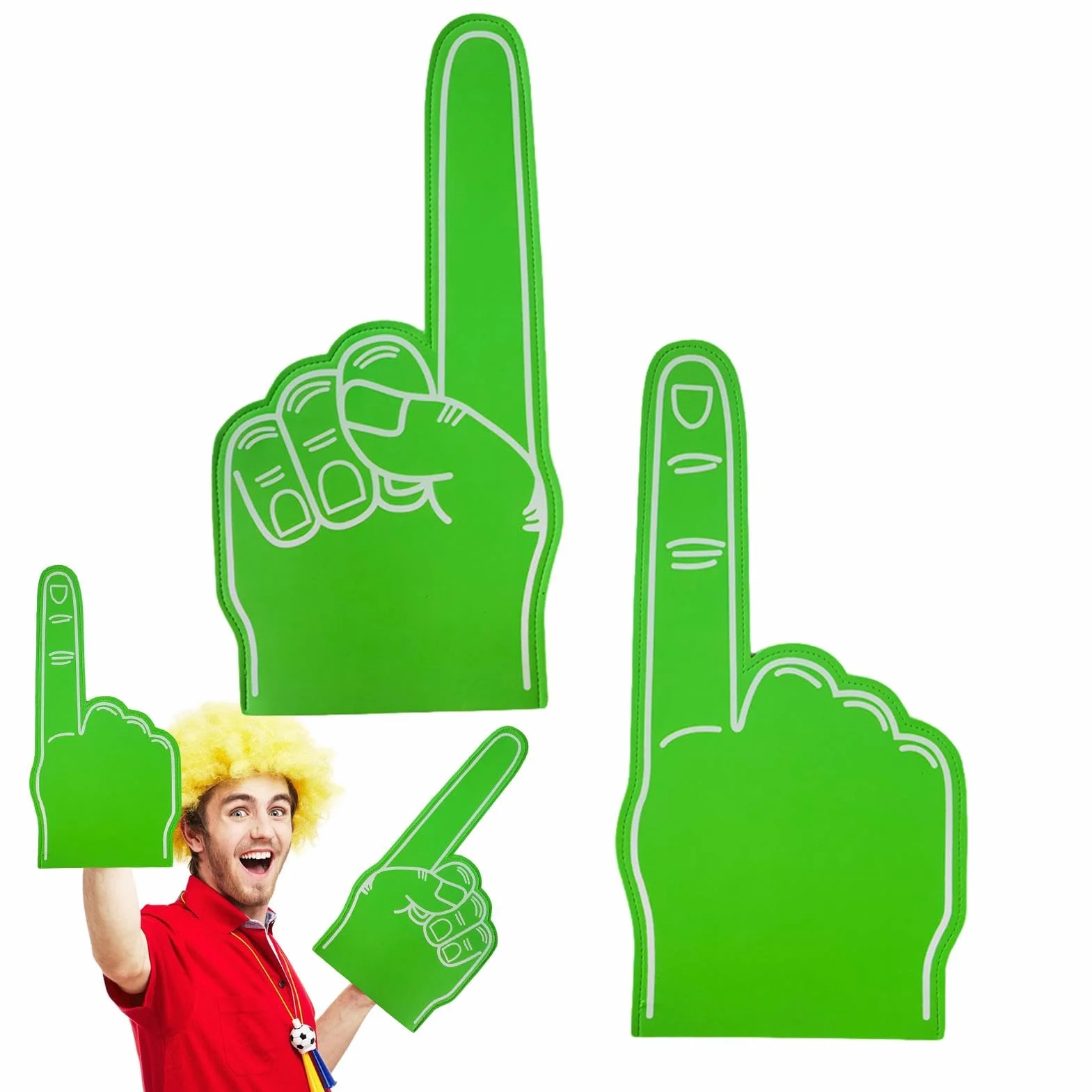 Foam Finger en Mousse Géante 18 pouces Sports Fan Cheerleading Props