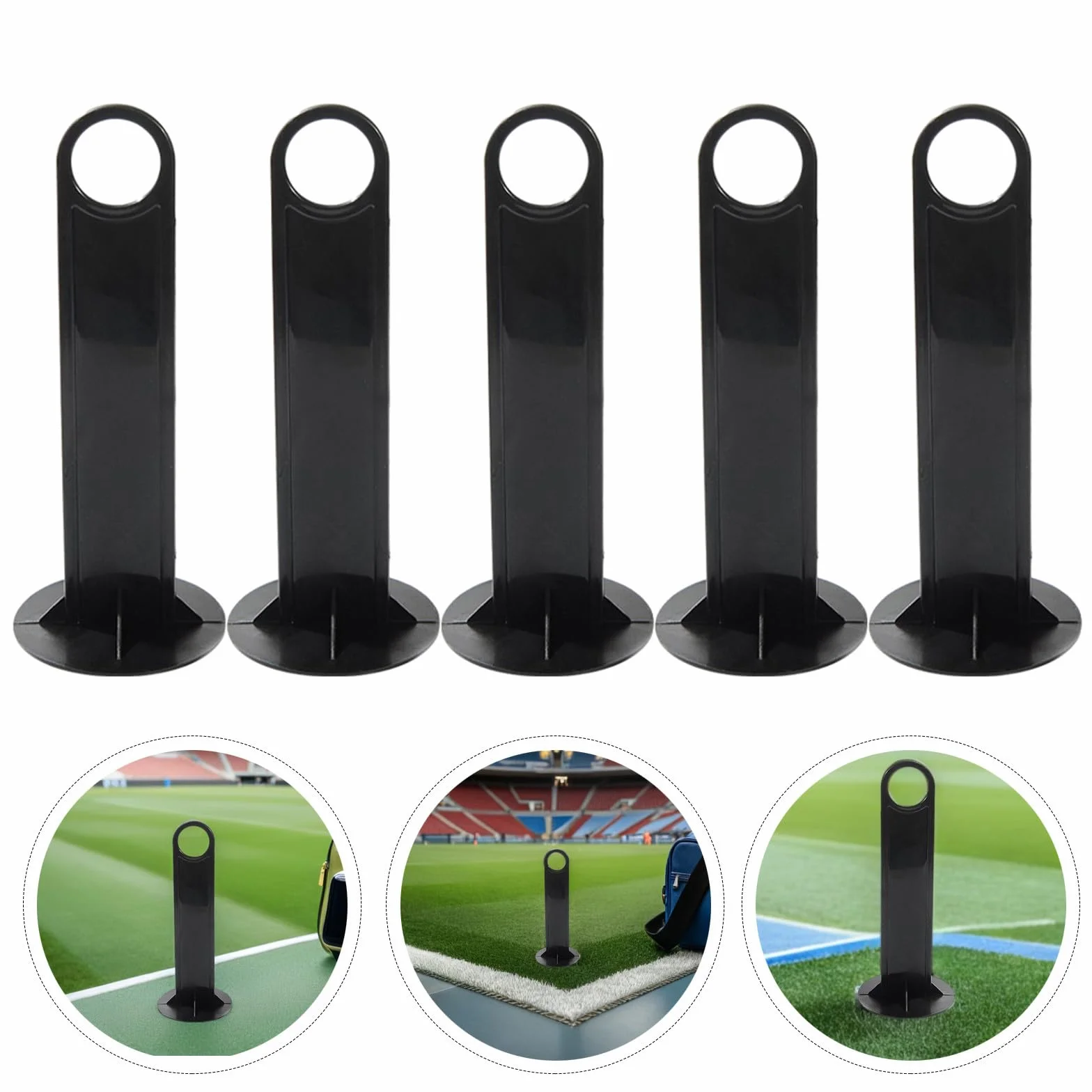 Support Disques de Marquage PP pour Entraînement de Football avec Poignée - 5 Pièces