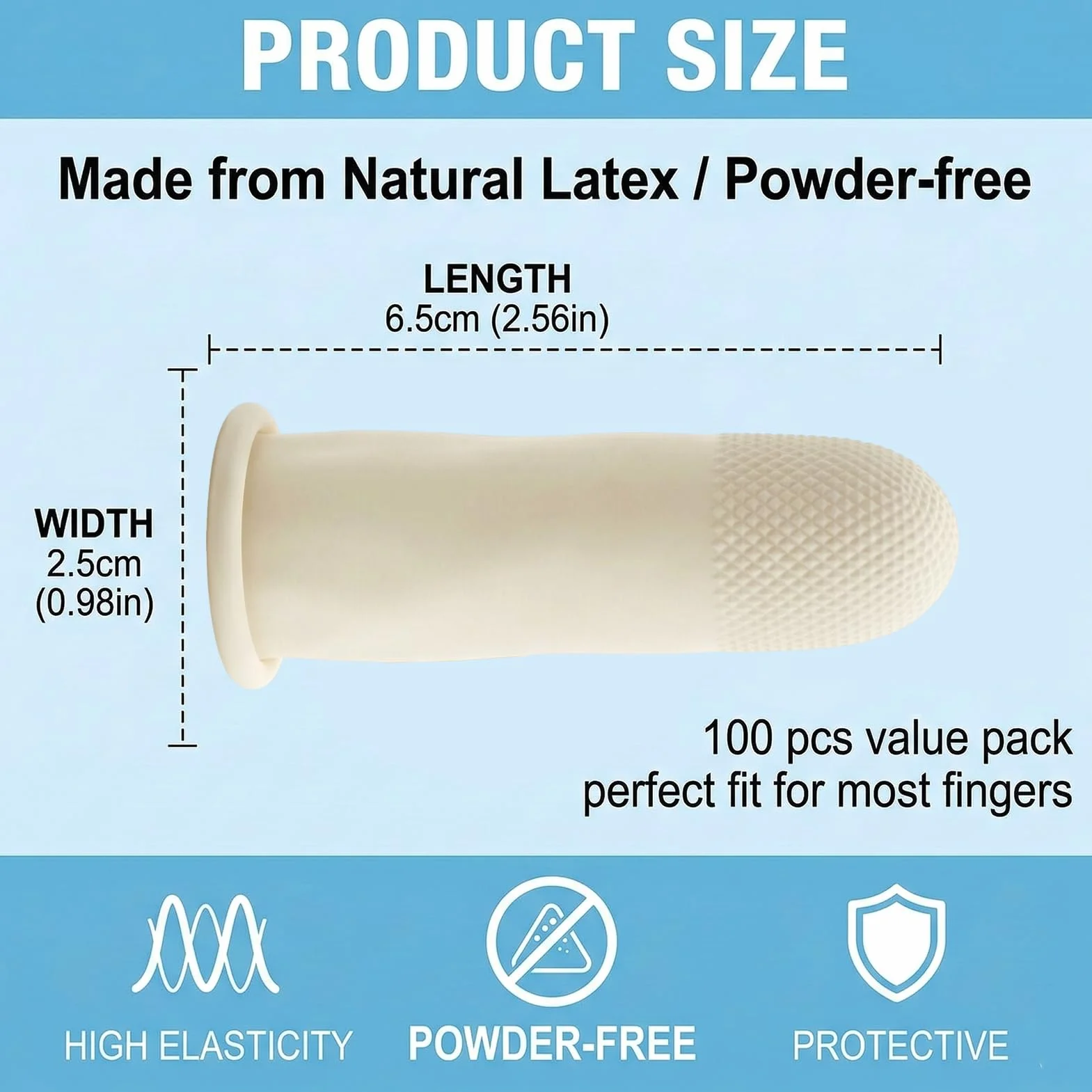 Doigtier Medical Silicone 100 pièces Protection Doigt Blessé Nail Art Loisirs Créatifs