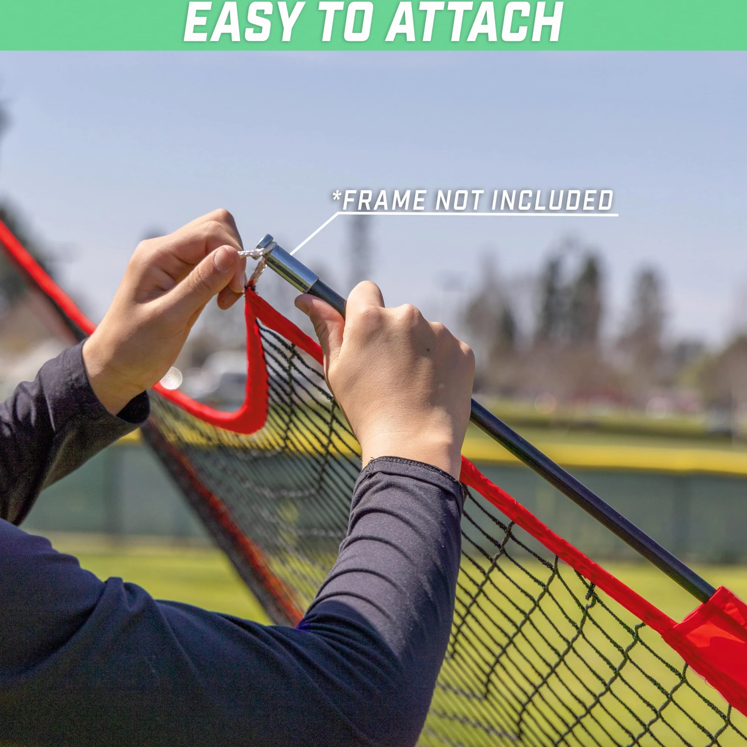 GoSports Filet d'entraînement Baseball Softball 2,1 x 2,1 m avec Arc, Sac de Transport et Zone de Frappe