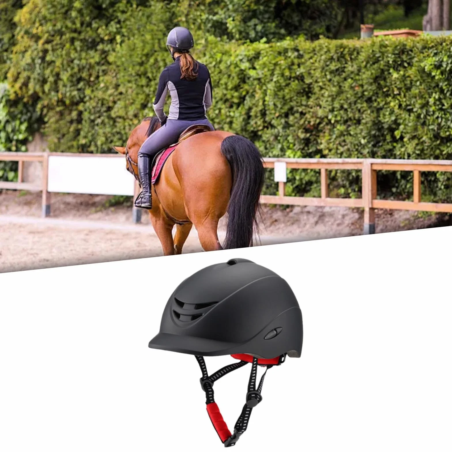 Casque équestre Starter Visière Amovible Respirant Compact Portable Hommes Femmes