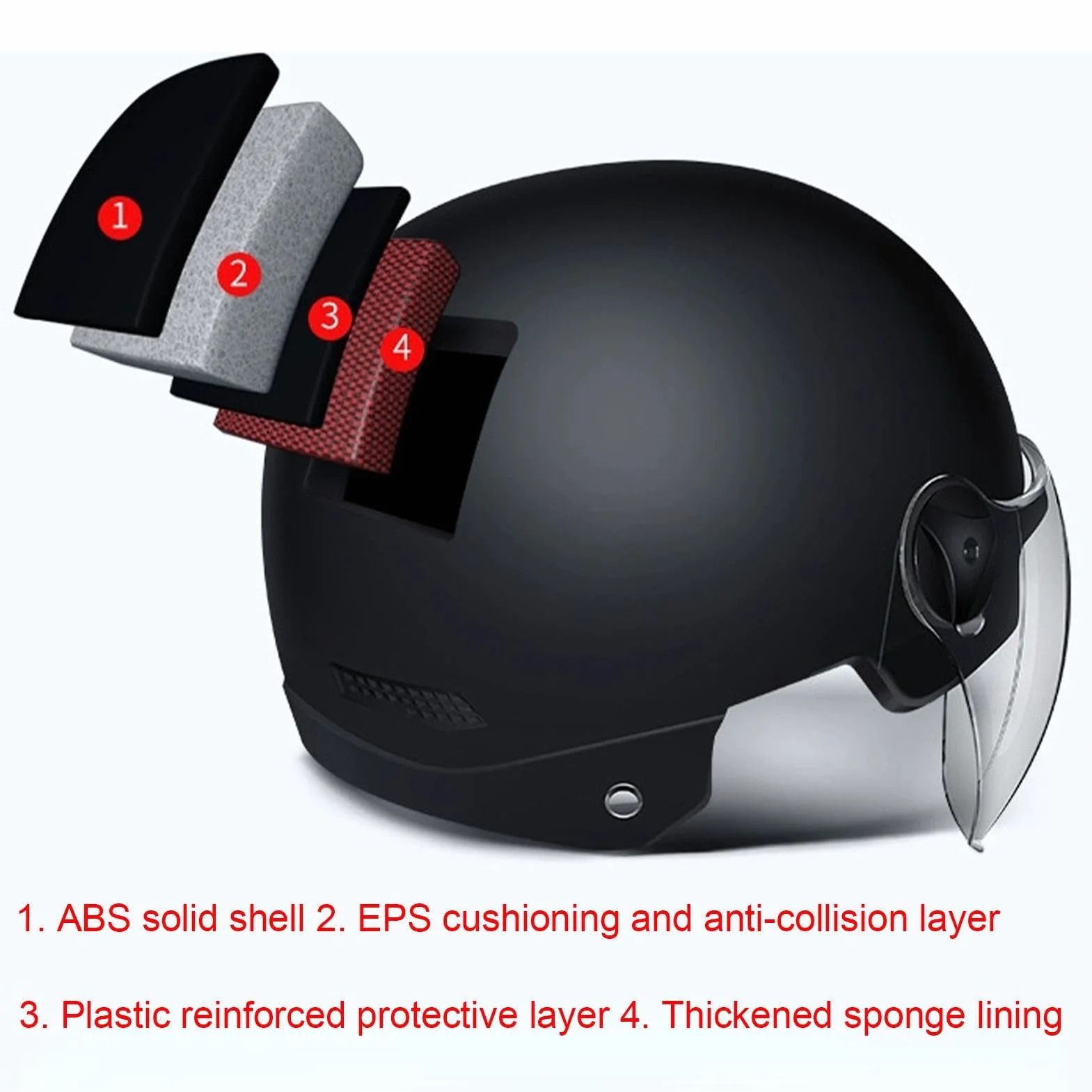 Casque Trottinette Électrique Casque Sport Velo Skateboard Moto Taille 54-62 cm