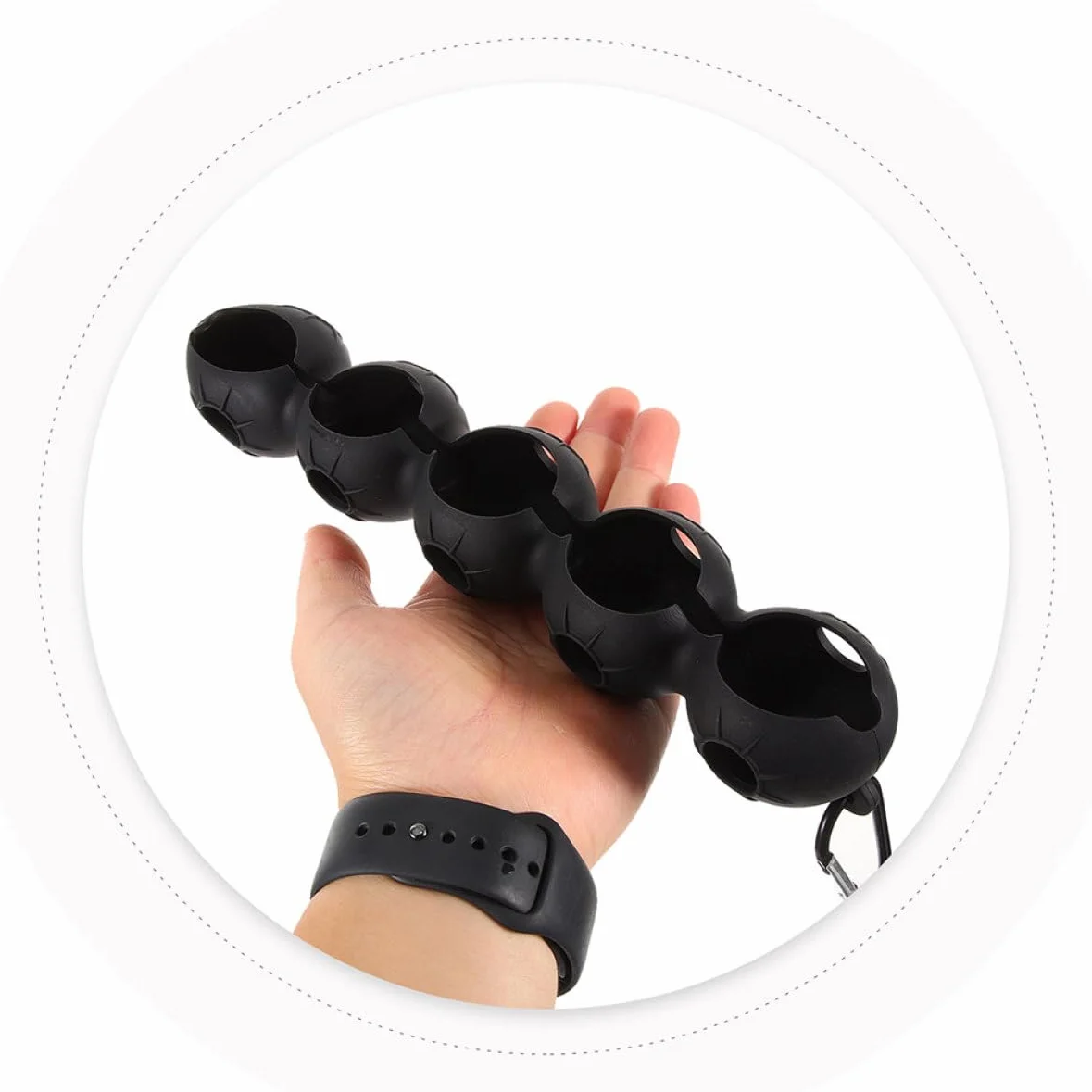 Porte-Golf en Silicone Noir Abaodam Lot de 2 Clip Portable Protection Accessoires pour Voiturette de Golf