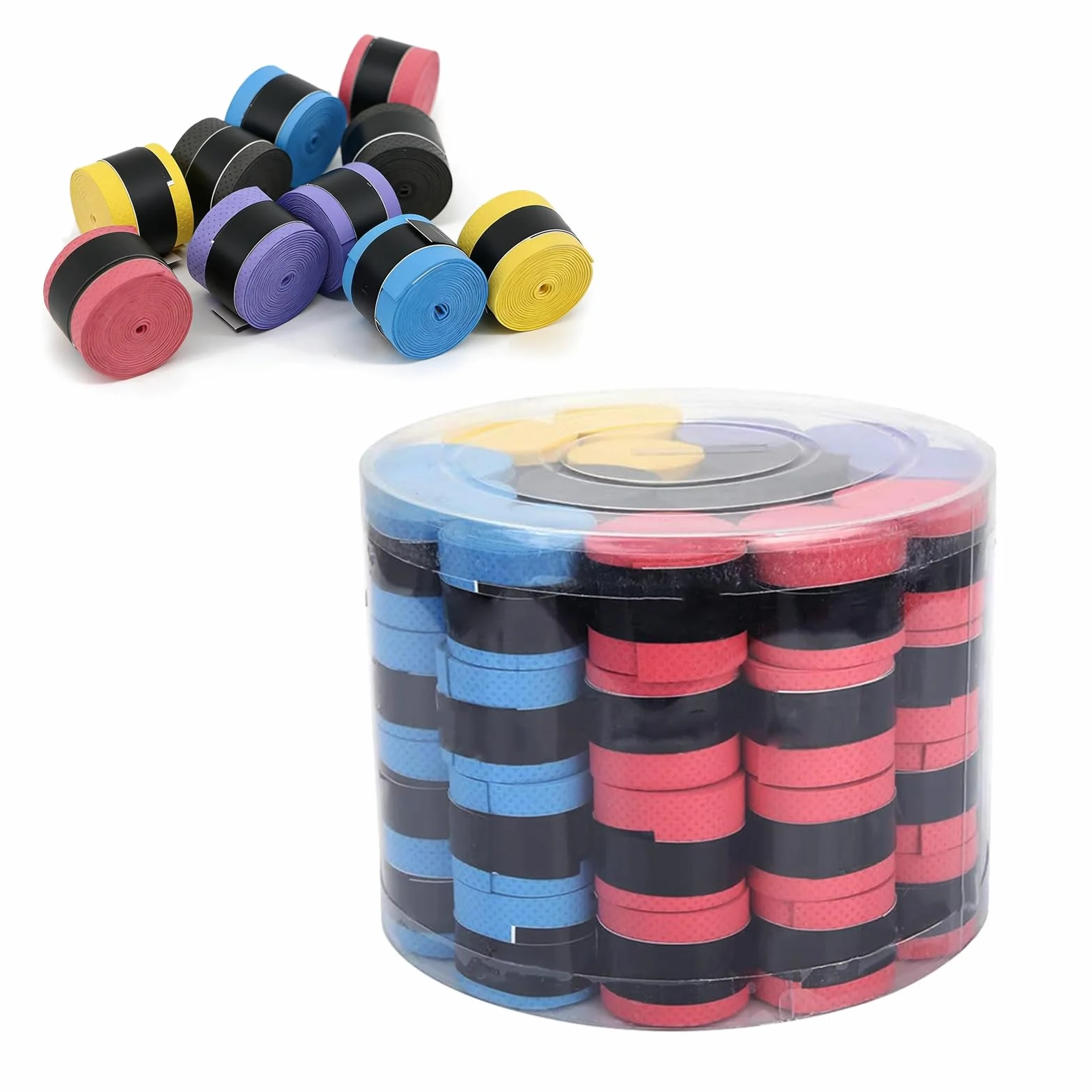 OUKENS Surgrips Raquette Badminton Tennis 60 pièces Super absorbantes Sueur Bande Grip Anti-Sueur Ruban