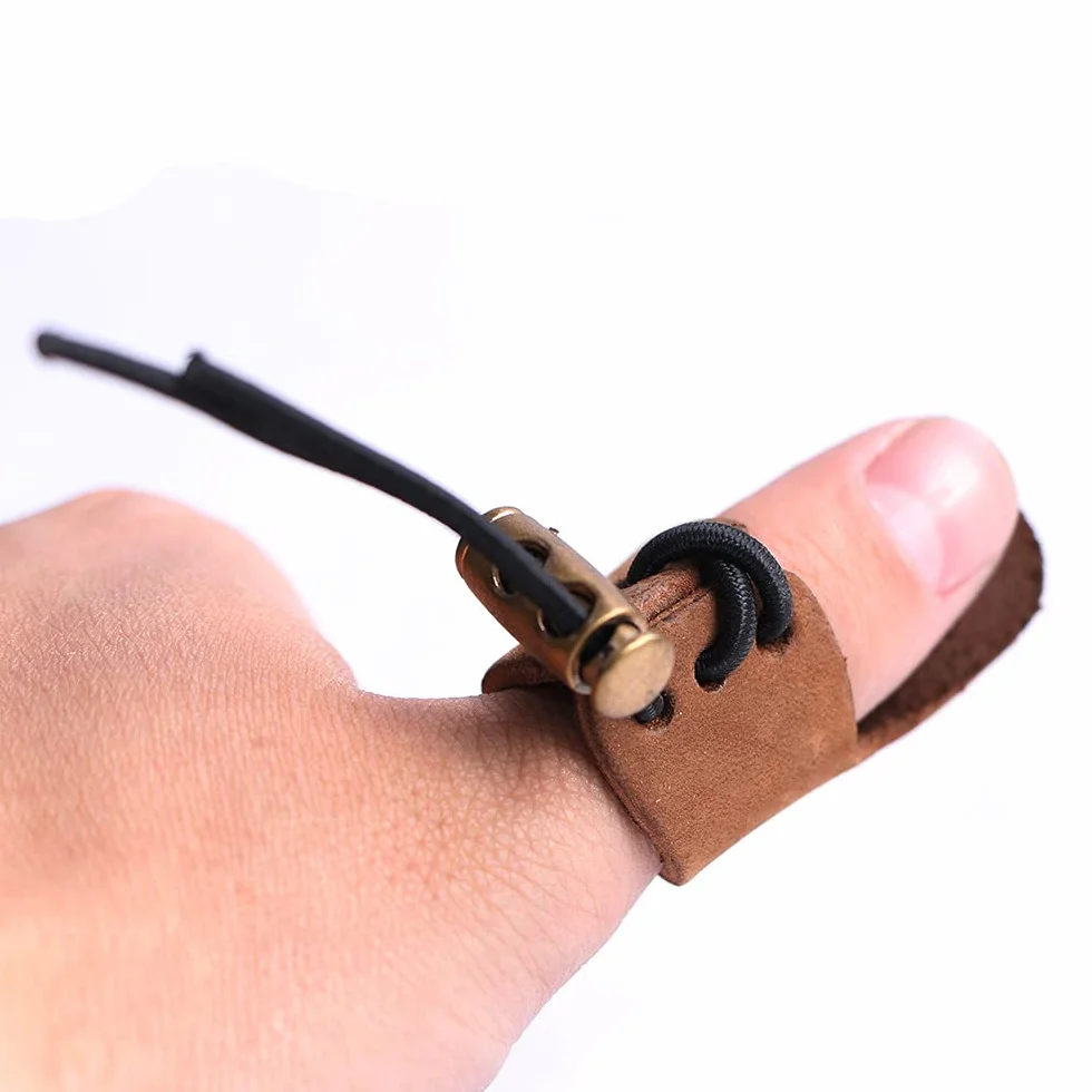 Namvo Lot de 2 gants de protection en cuir avec anneau de pouce