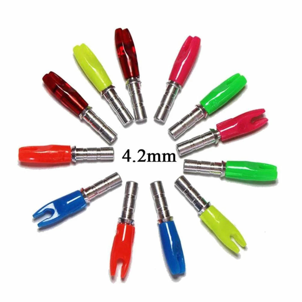 Encoches de Précision en Plastique pour Arbre de Flèche ID 4.2mm - 12 Pièces