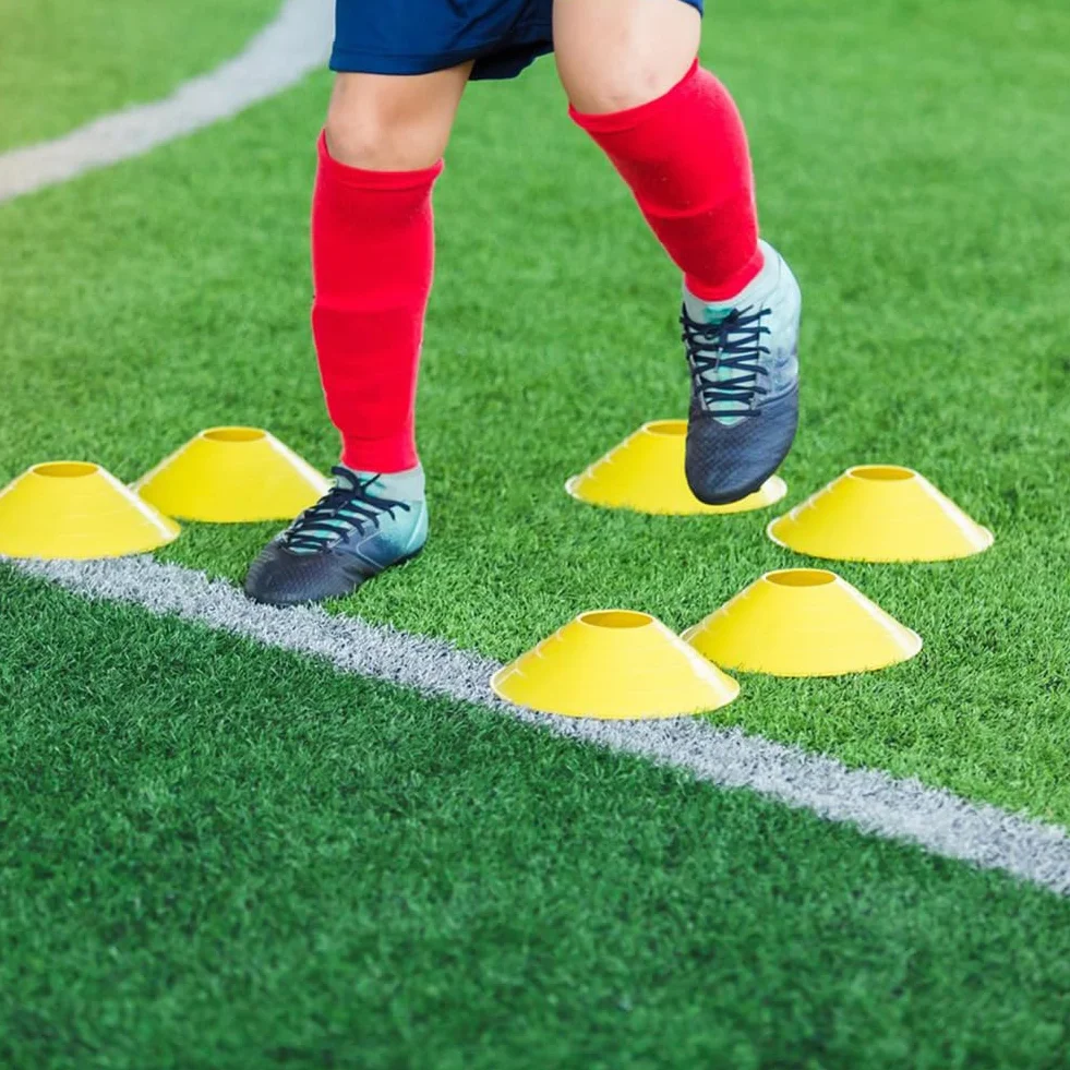 Cônes de Marquage Football, 20 Pièces avec Sac en Filet, Entraînement Sport
